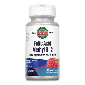Folic Acid Methyl B-12 800mcg - 60 tabs Raspberry фото1
