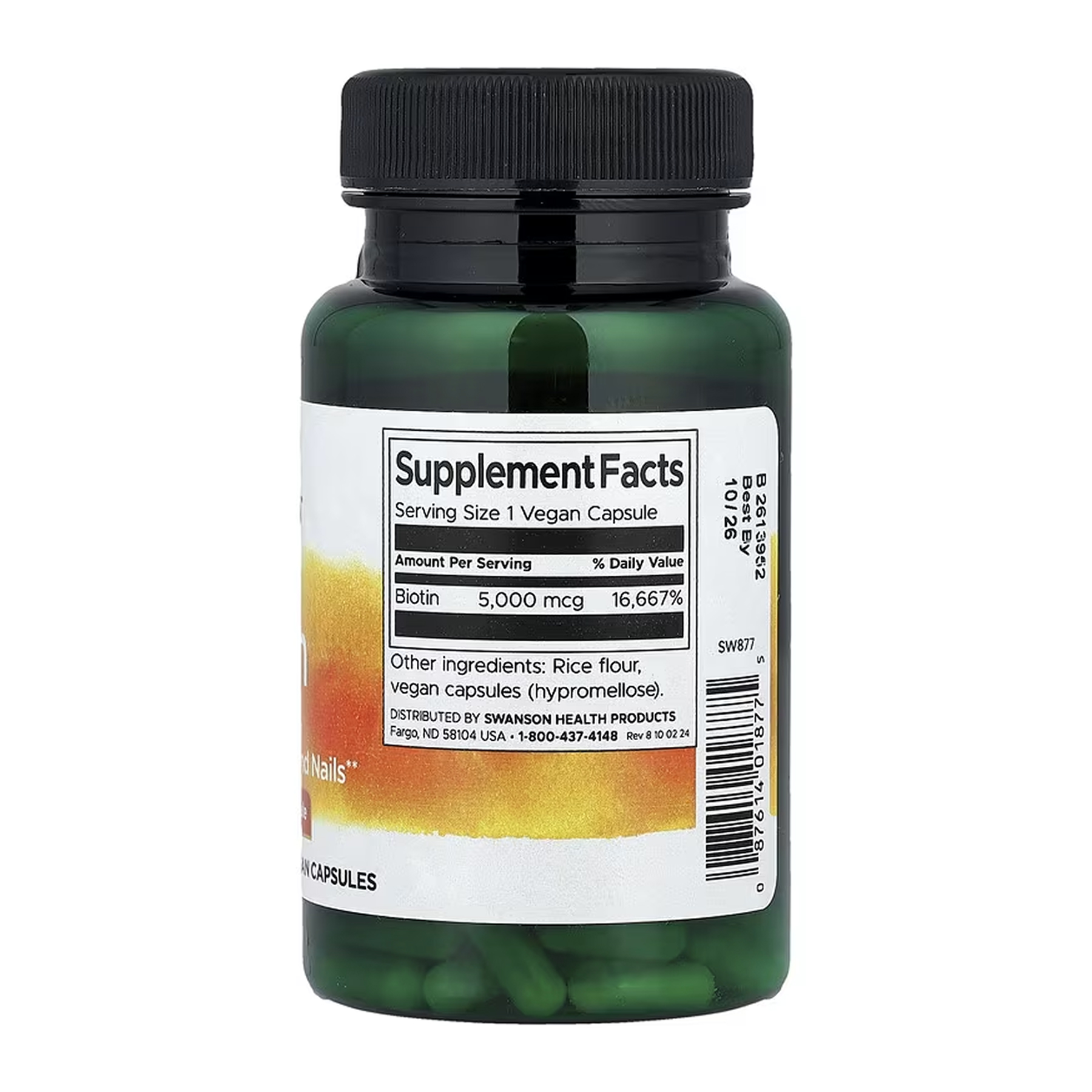 Biotin 5000mcg - 100 caps фото2