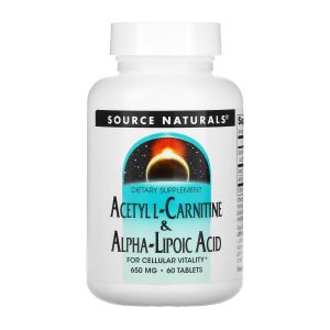 Acetyl L-Carnitine & Alpha-Lipoic Acid 650mg - 60 tabs фото1