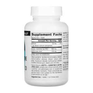 Acetyl L-Carnitine & Alpha-Lipoic Acid 650mg - 60 tabs фото2