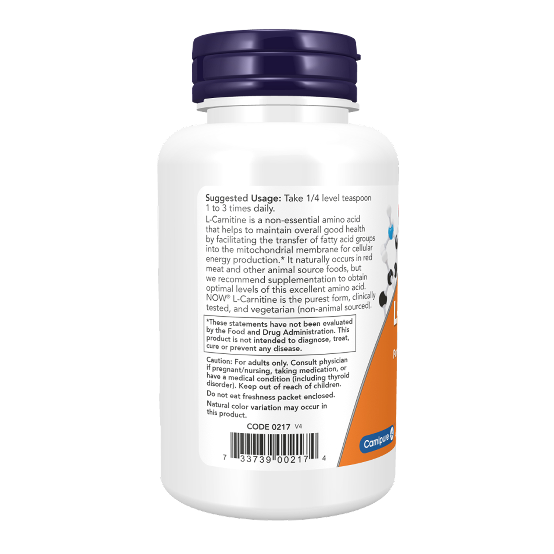 L-Carnitine Pure Powder - 85g фото3