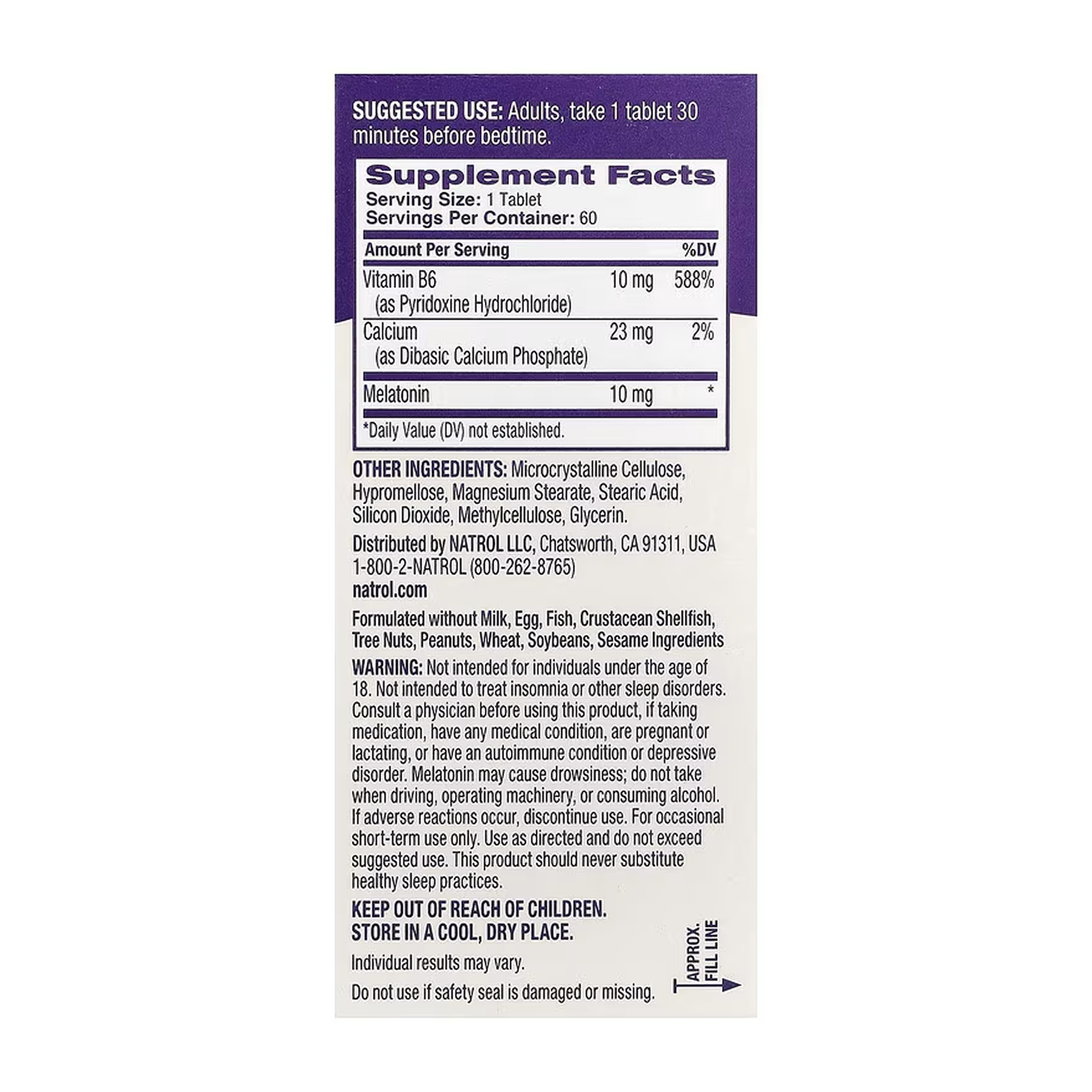 Time Release Melatonin 10mg - 60 tab фото2