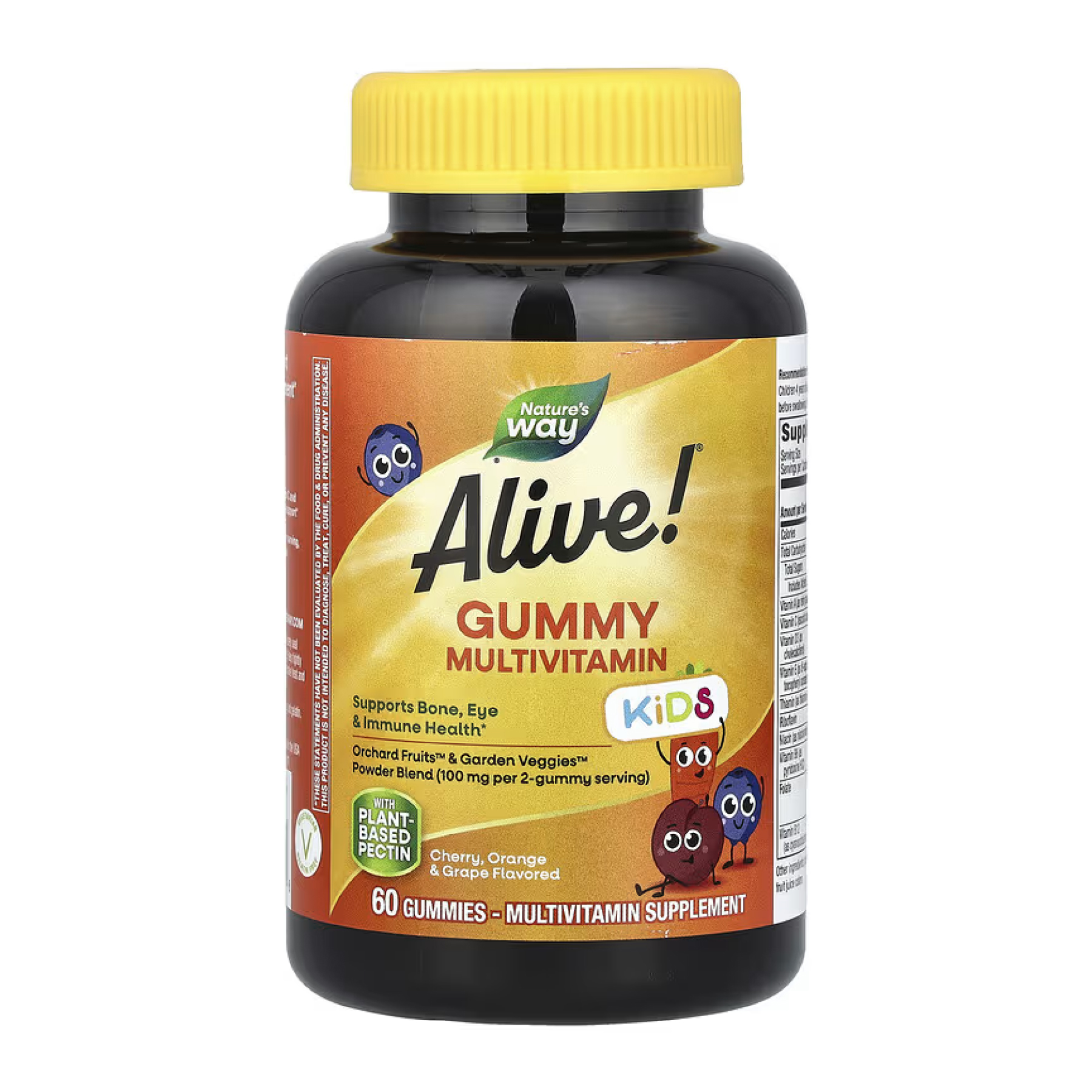 Alive! Children's Gummy Multivitamin, Gluten Free, Made with Pectin - 60 gummies фото1