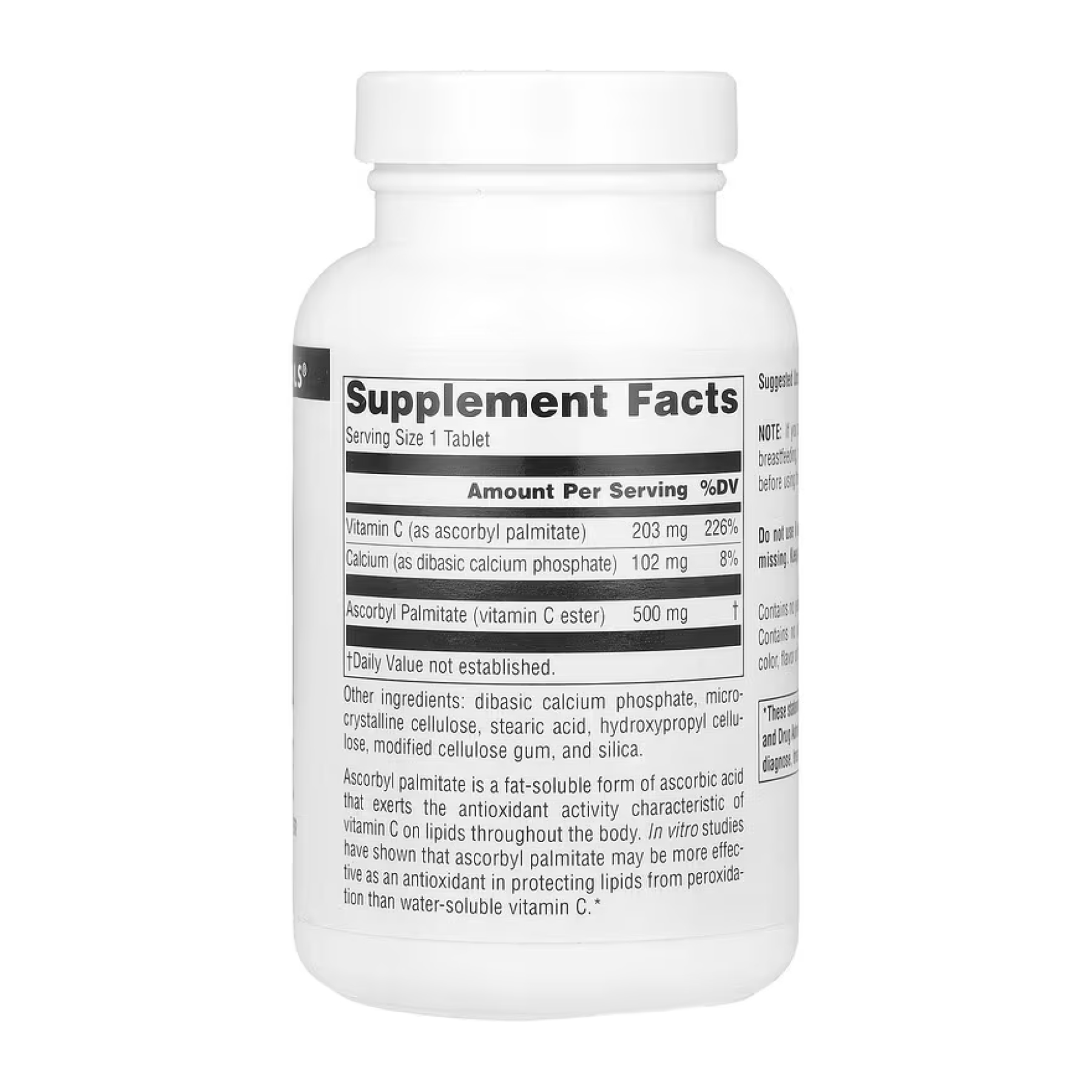 Ascorbyl Palmitate 500mg - 90 tabs фото2