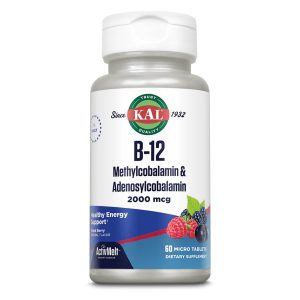 B-12 Methylcobalamin and Adenosylcobalamin 2000mcg - 60 tabs фото1