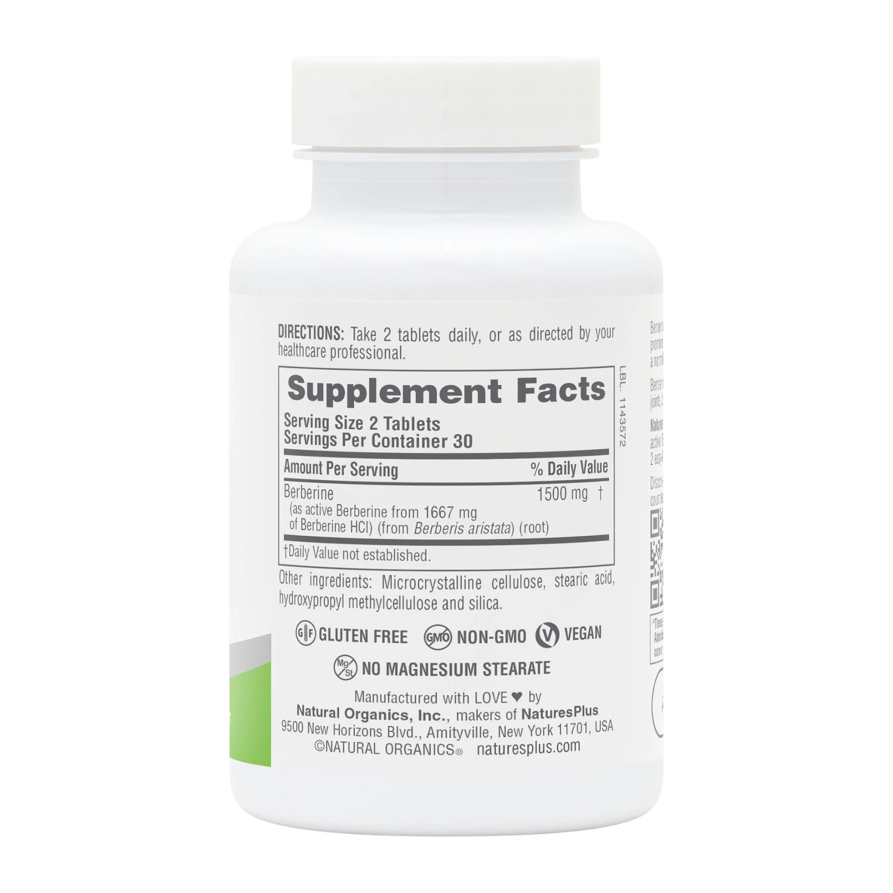 Berberine 1500 mg - 60 tabs фото2