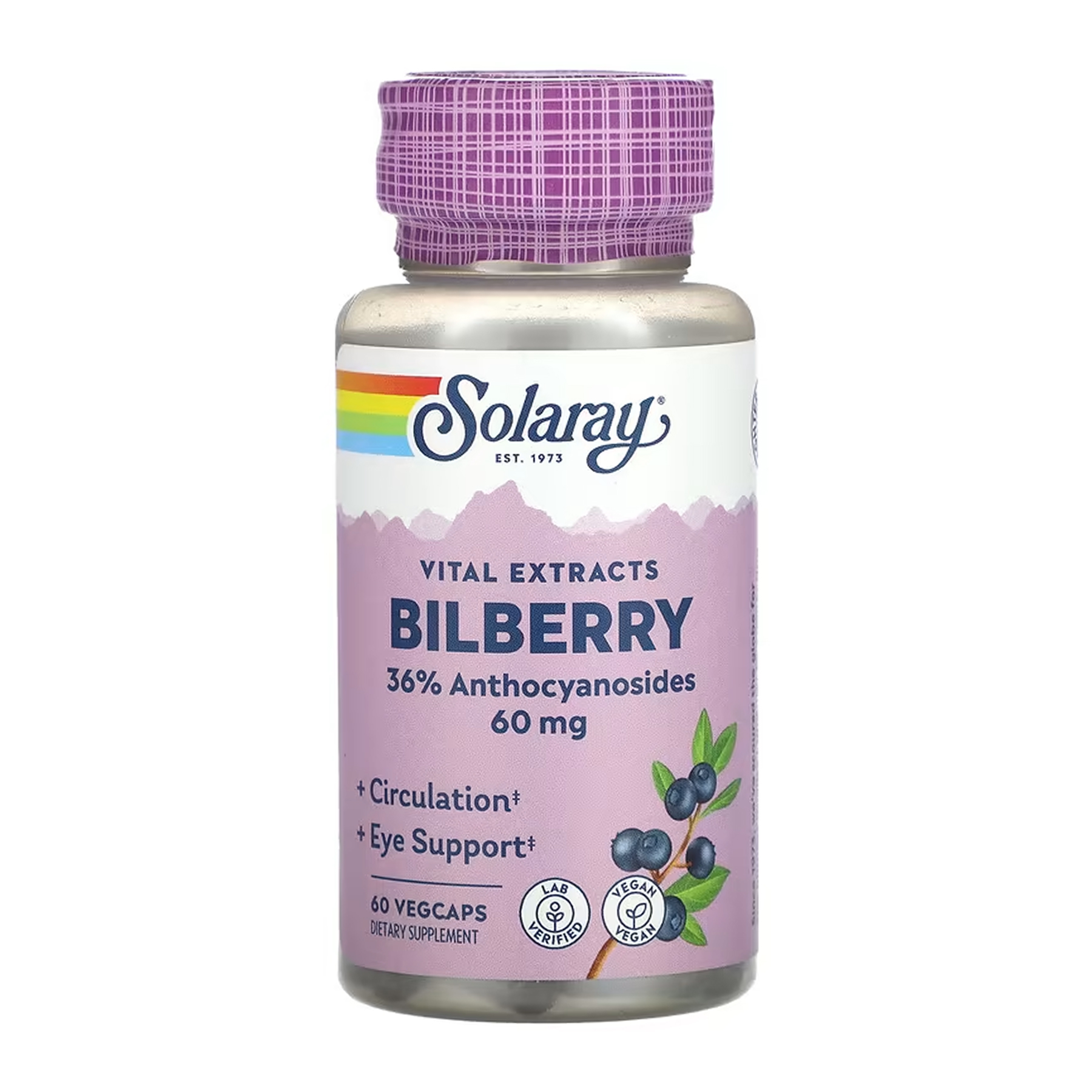Bilberry Berry Extract 60mg - 60 vcaps фото1