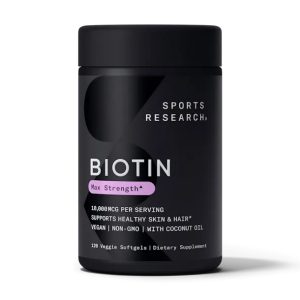 Biotin 10,000mcg - 120 veg softgels фото1