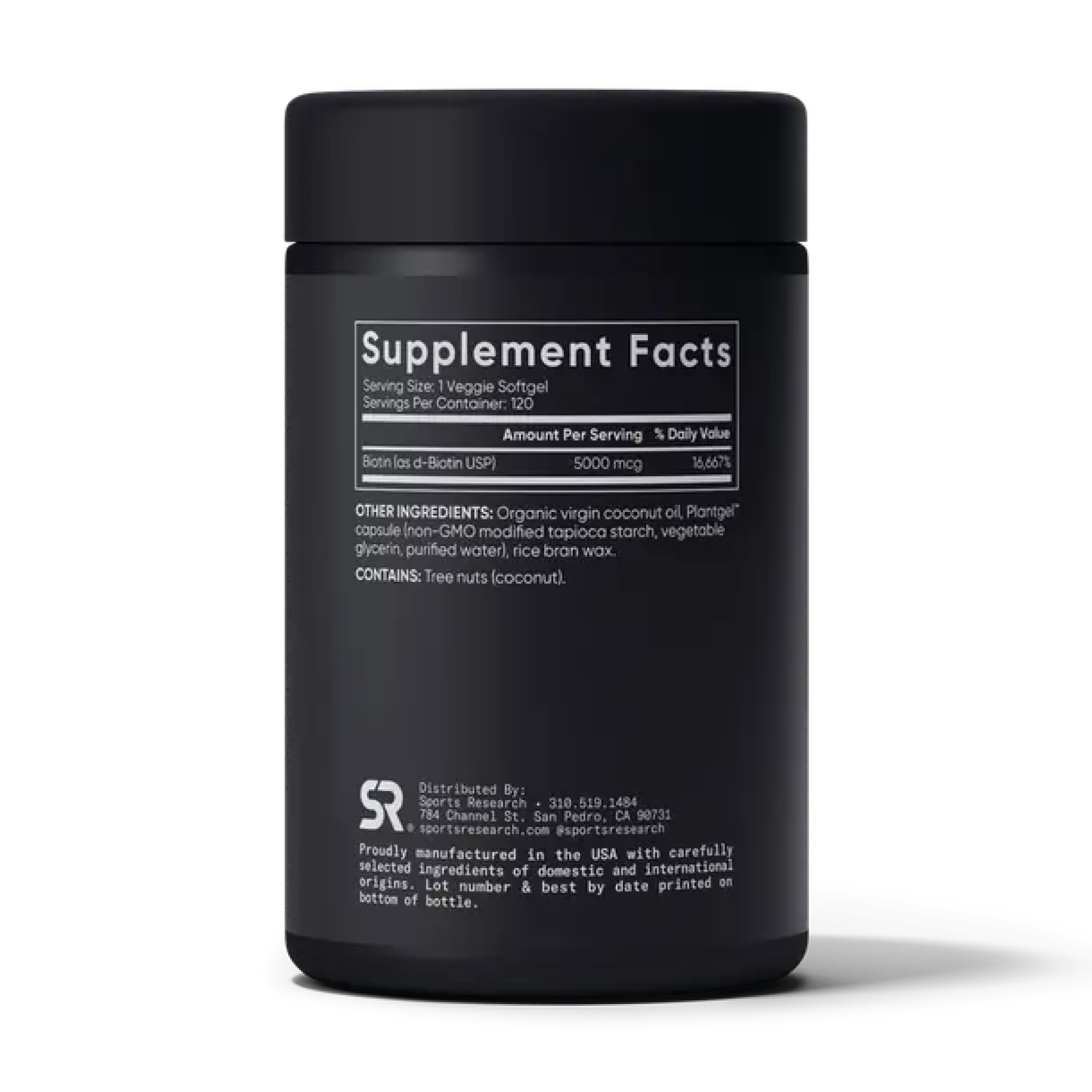 Biotin 5000mcg - 120 veg softgels фото2
