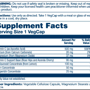 Vitamin C with Bioflavonoid Concentrate 500mg - 100 vcaps фото2