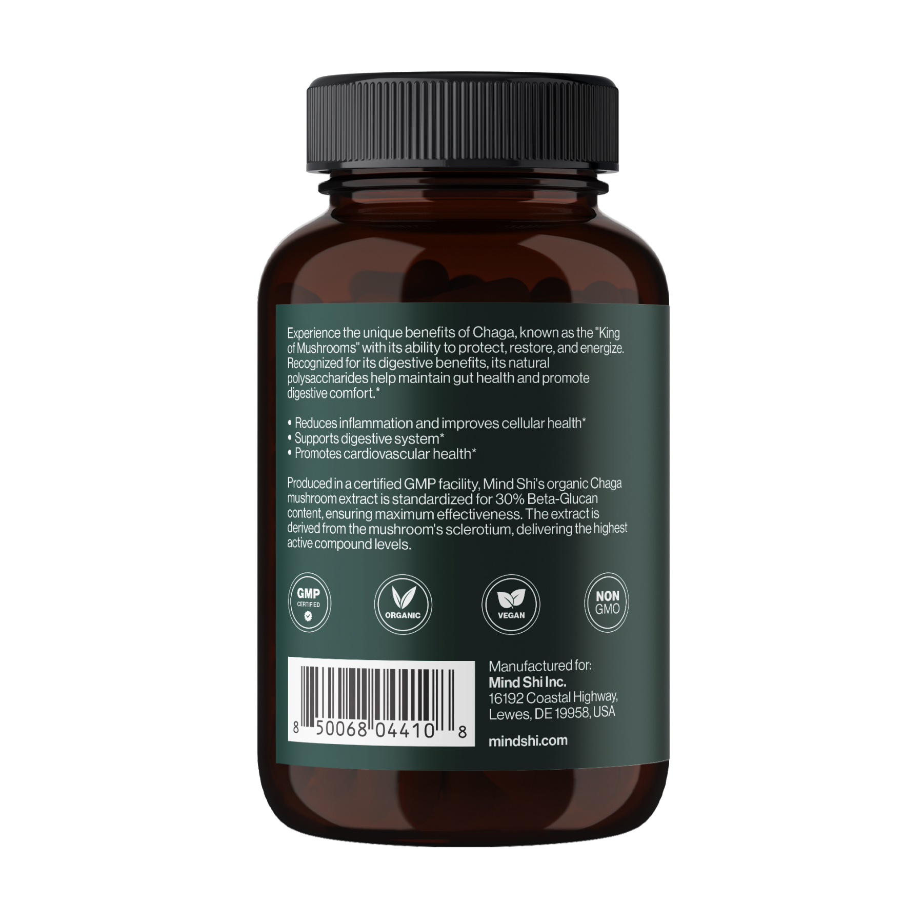 Chaga Mushroom 1000 mg - 60 vegcaps фото3