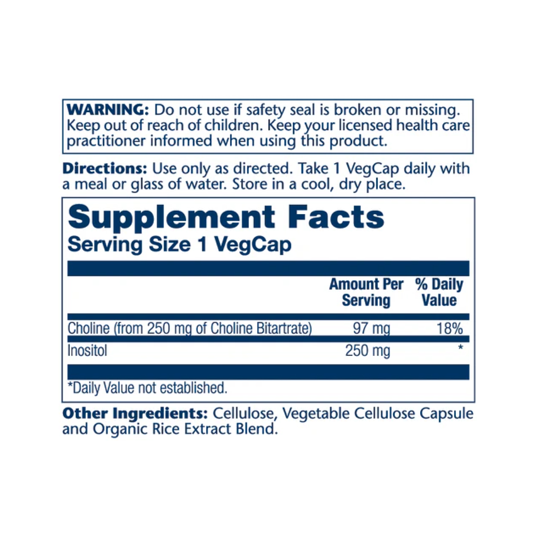 Choline & Inositol - 100 vcaps фото2