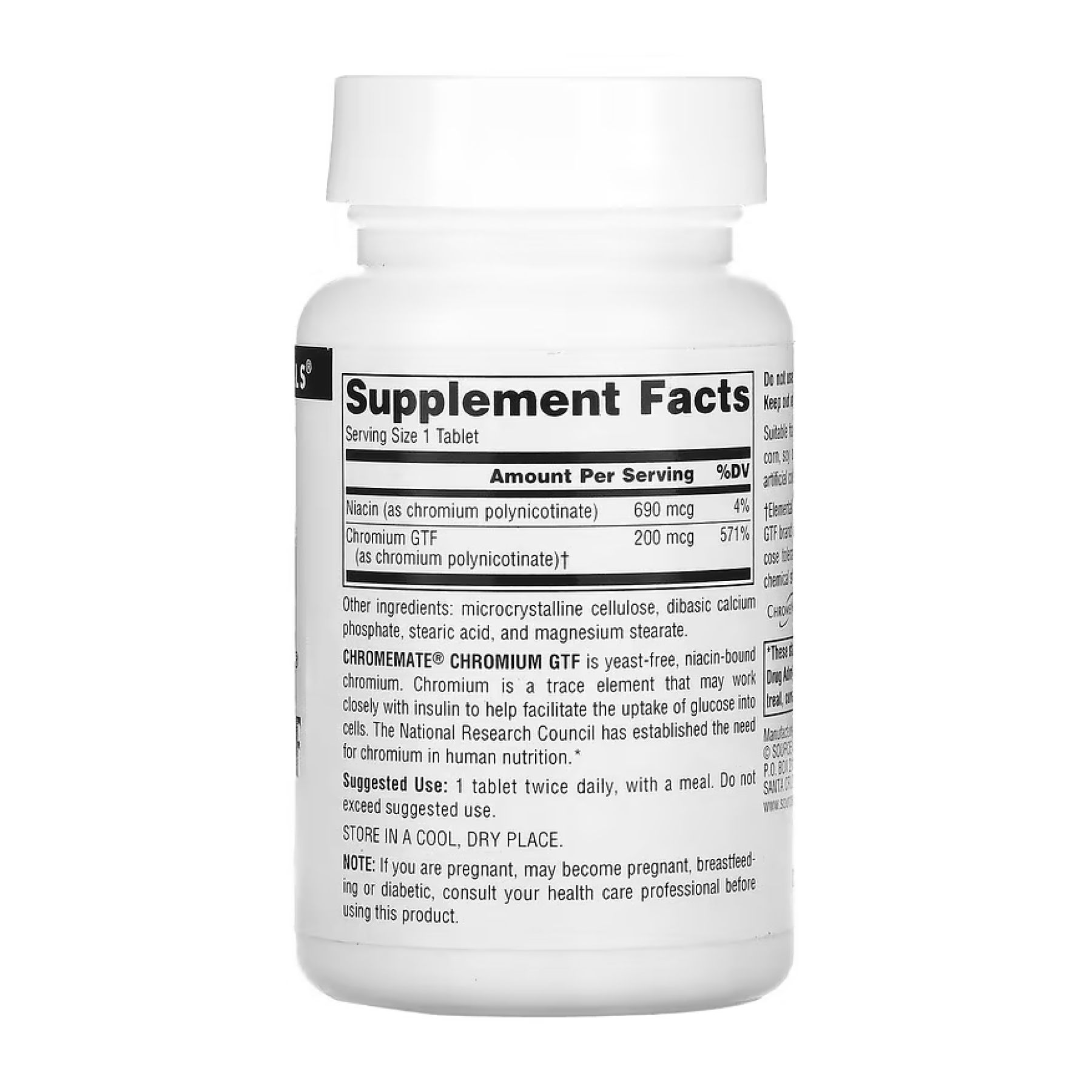ChromeMate® Chromium GTF 200 mcg, Yeast Free - 240 tabs фото2