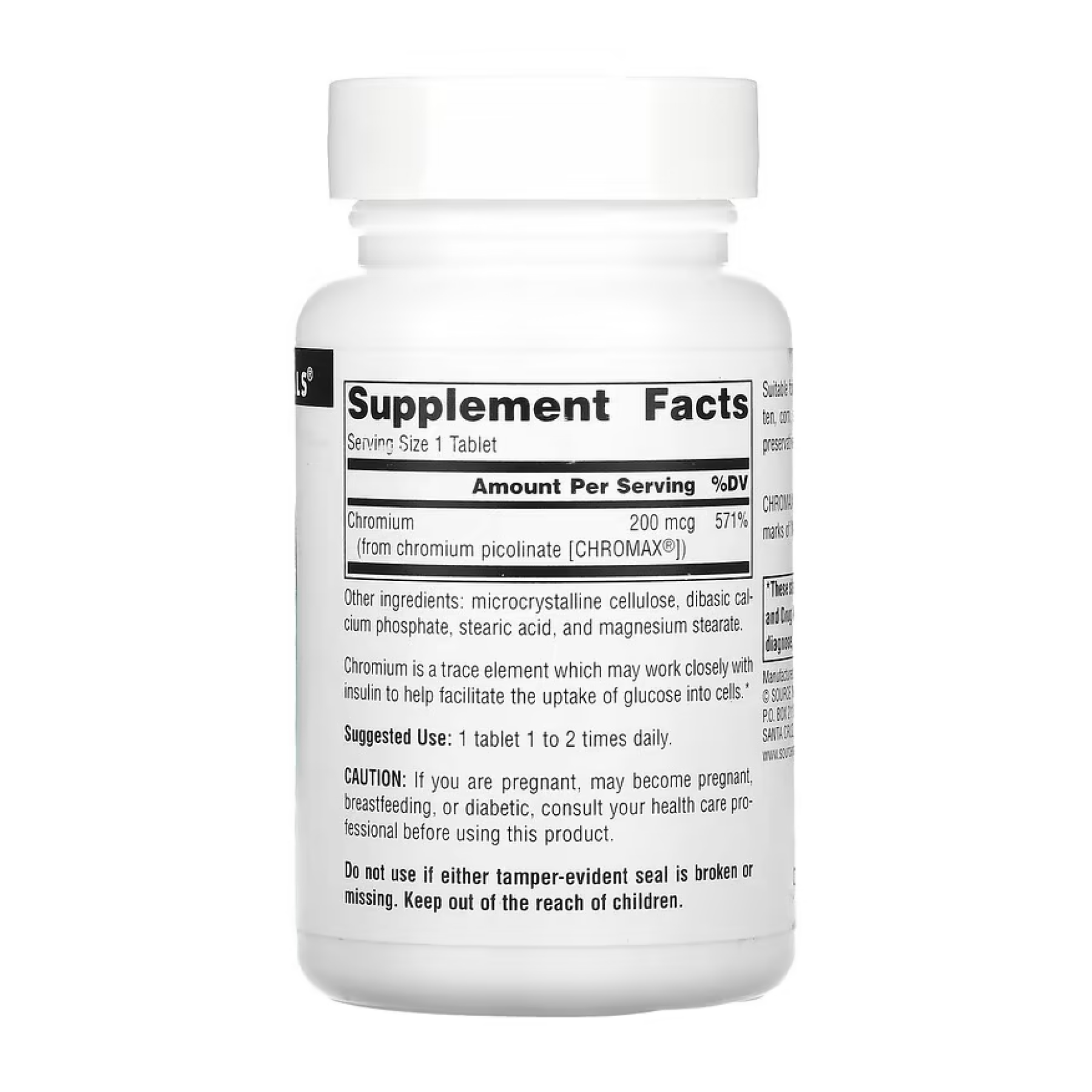 Chromium Picolinate 200 mcg, Yeast Free - 240 tabs фото2