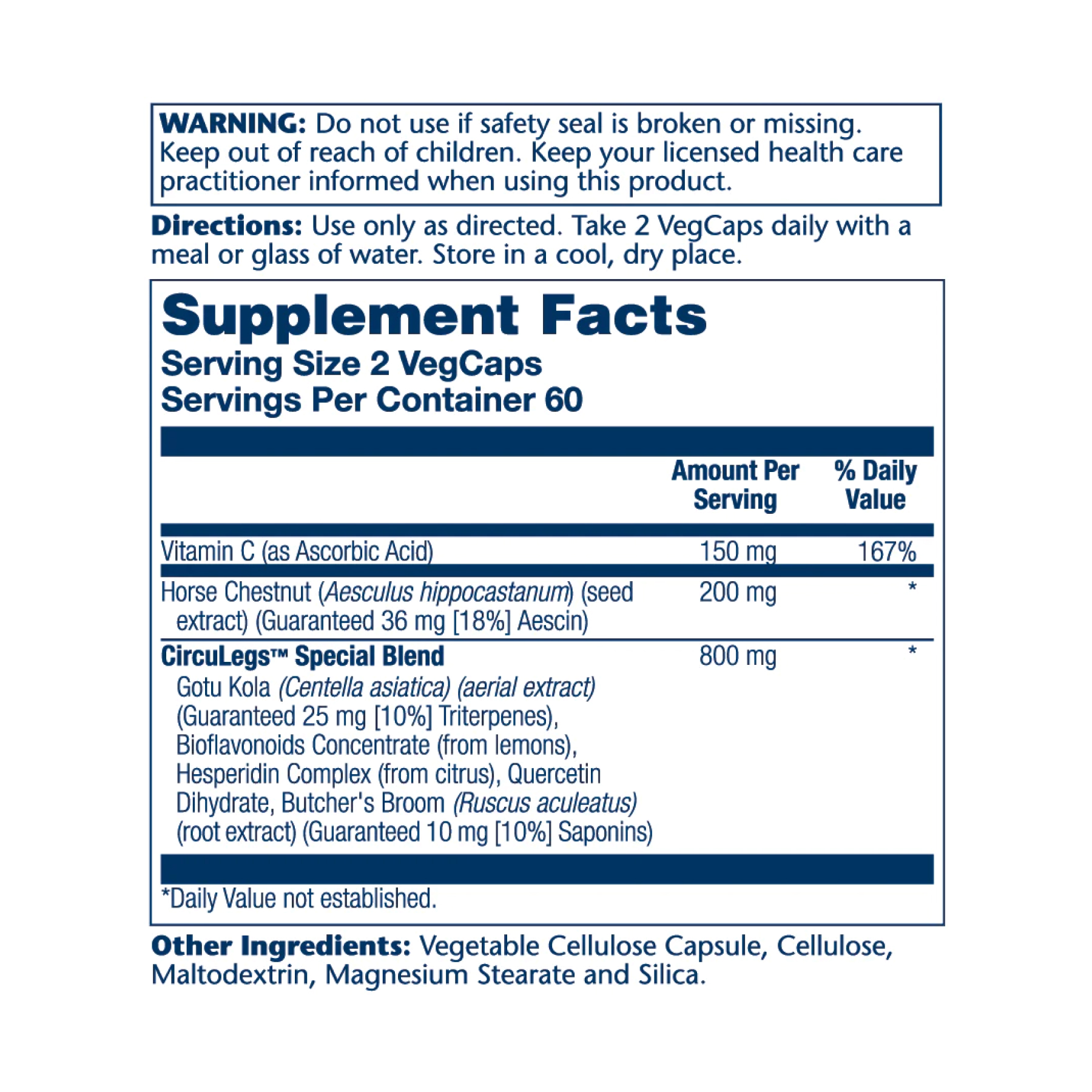 CircuLegs Circulation Support 200mg - 120 vcaps фото2