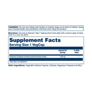 Cordyceps Mushroom 520mg - 100 vcaps фото2