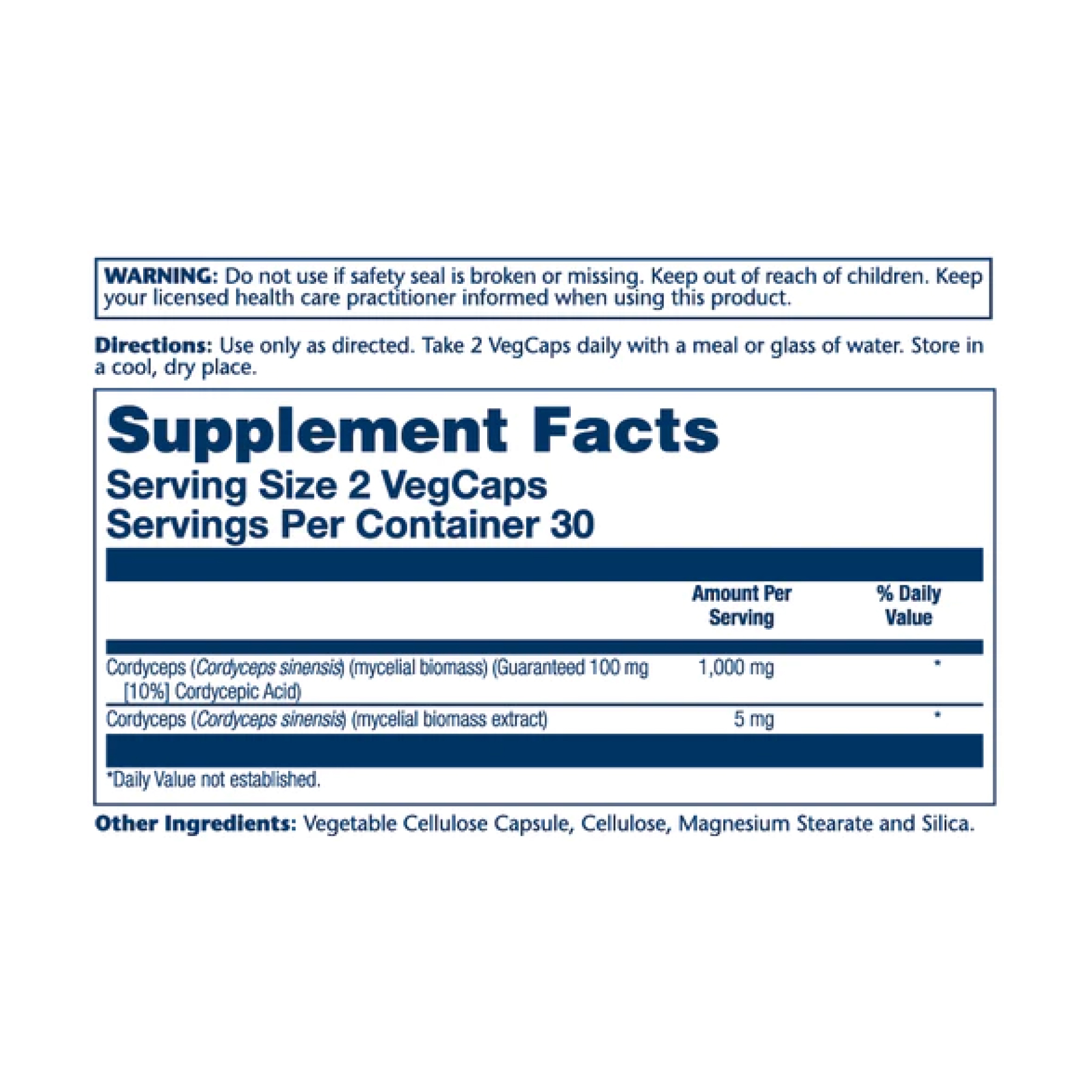 Cordyceps Mushroom Extract 500mg - 60 vcaps фото2