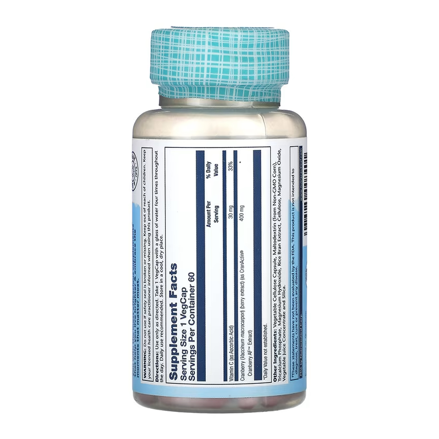 CranActin Cranberry Extract 400mg - 60 vcaps фото2