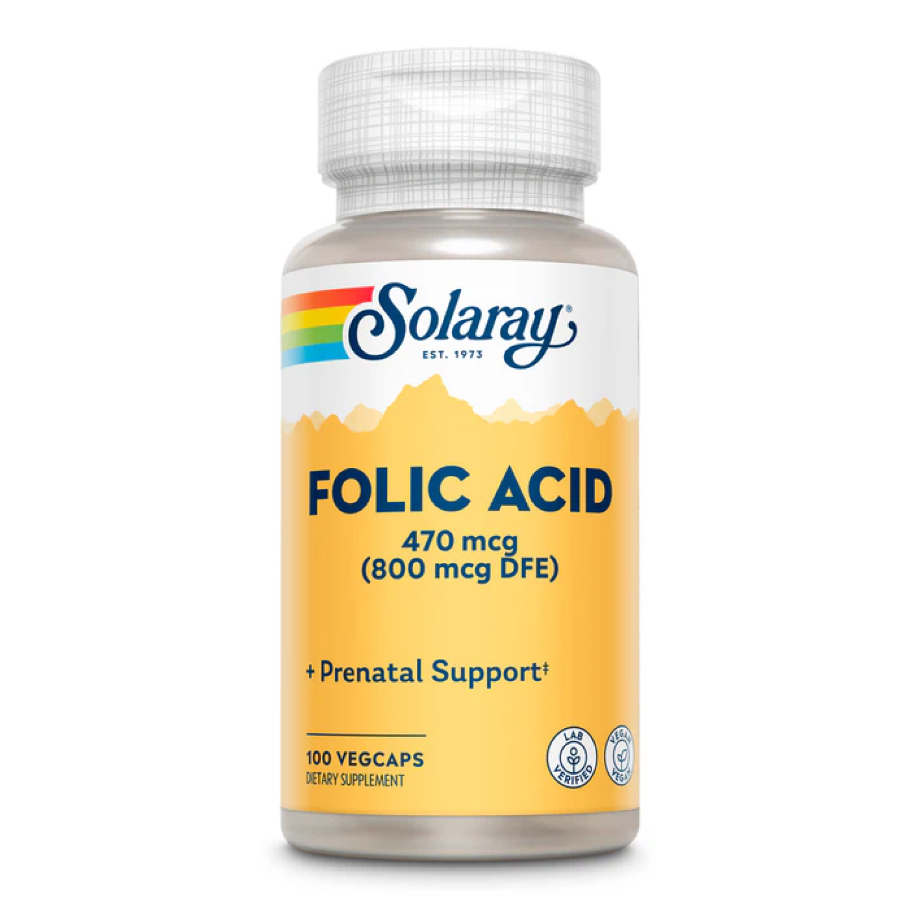 Folic Acid 470 mcg (800 mcg DFE) - 100 caps фото1
