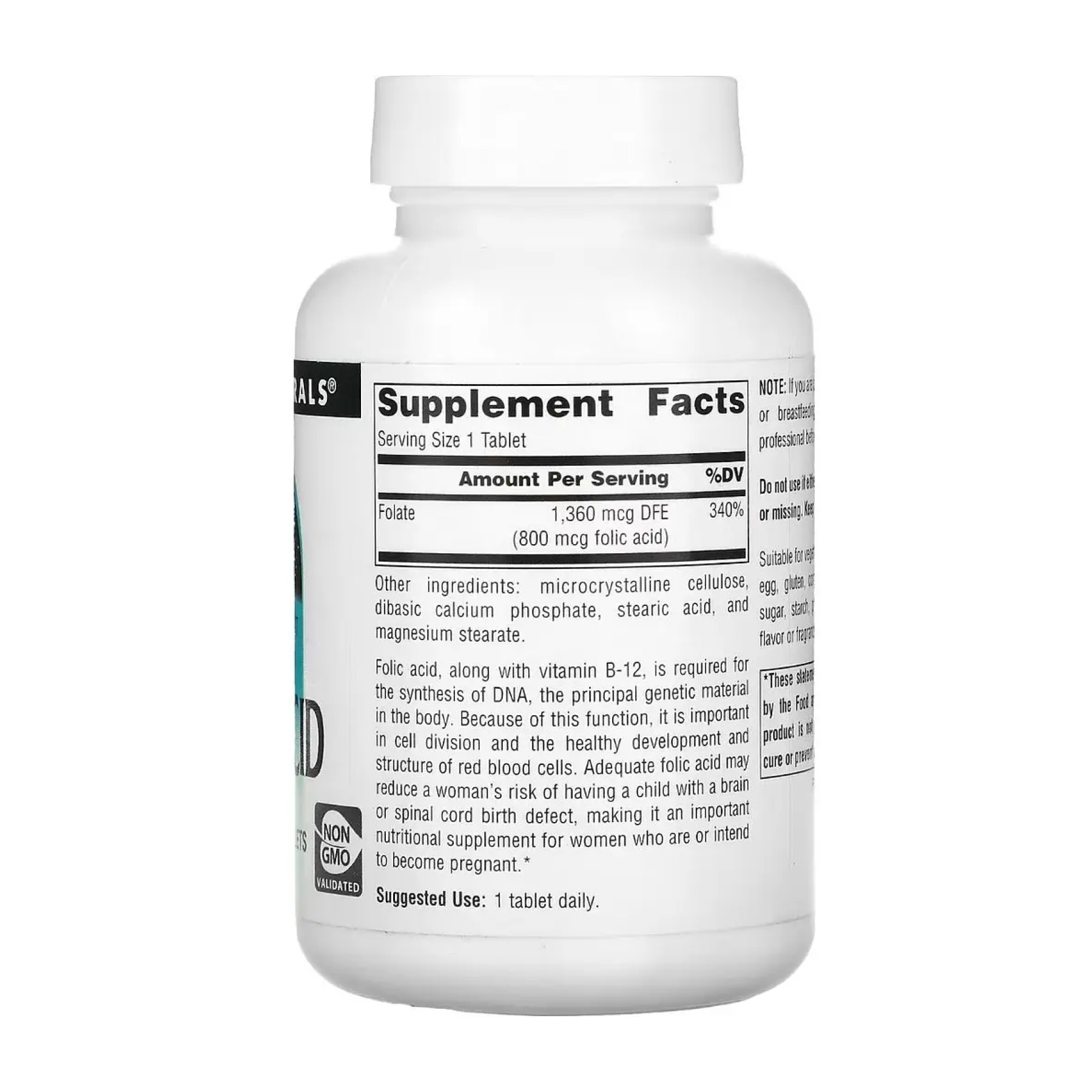 Folic Acid 800 mcg - 200 tabs фото2