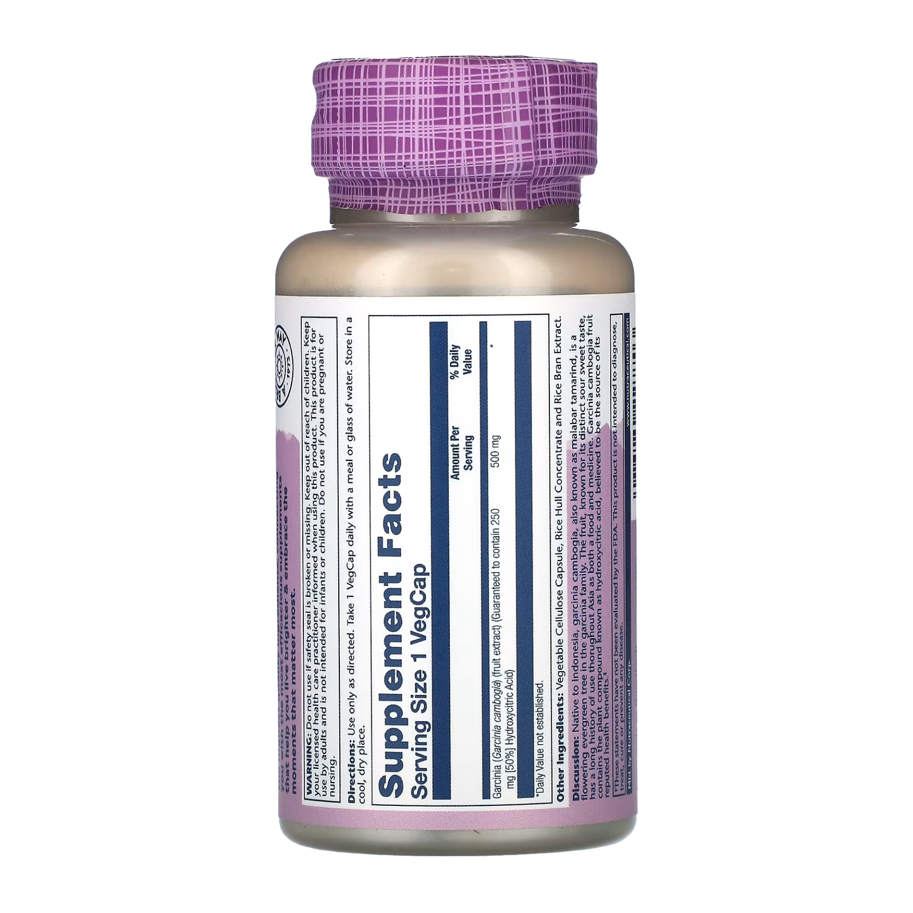 Garcinia Cambogia Fruit Ext 500mg - 60 veg caps фото2