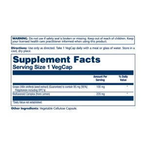 Grape Seed Extract 100mg - 60 vcaps фото2