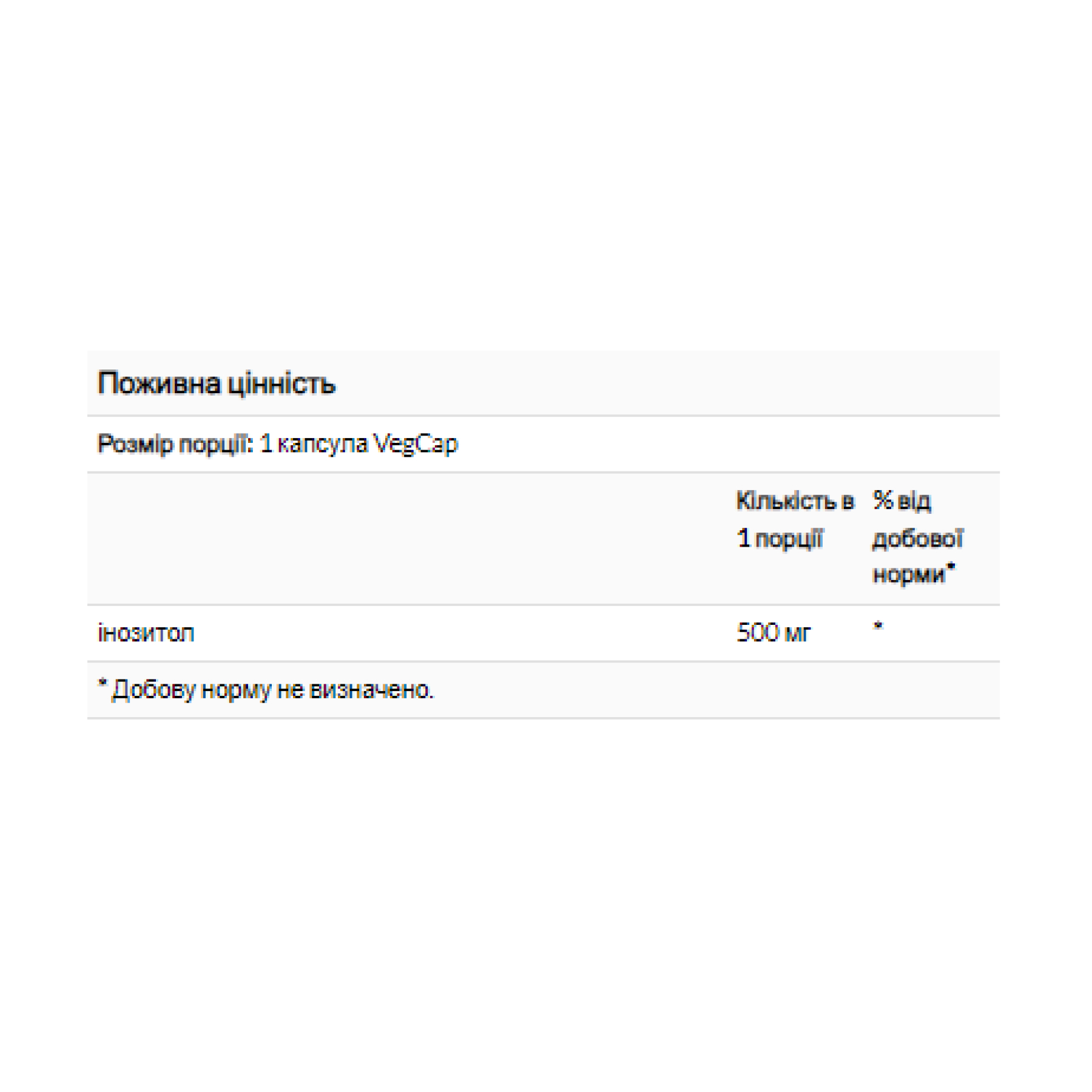 Inositol 500mg - 100 vcaps фото2