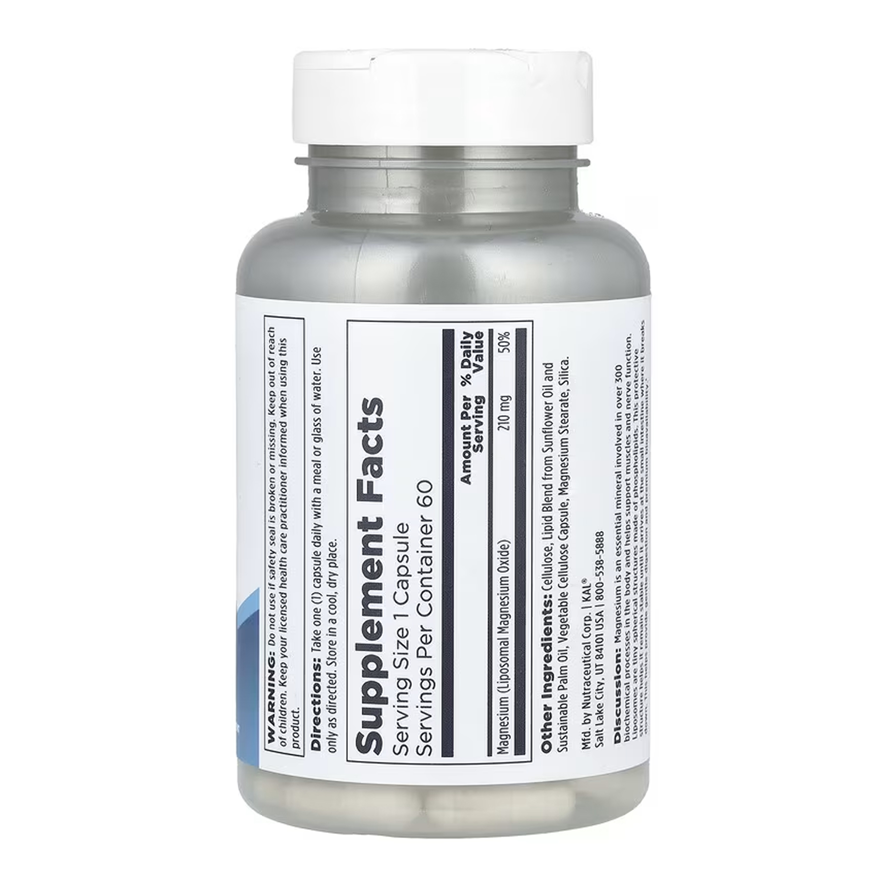 Liposomal Magnesium 210mg - 60 vcaps фото2