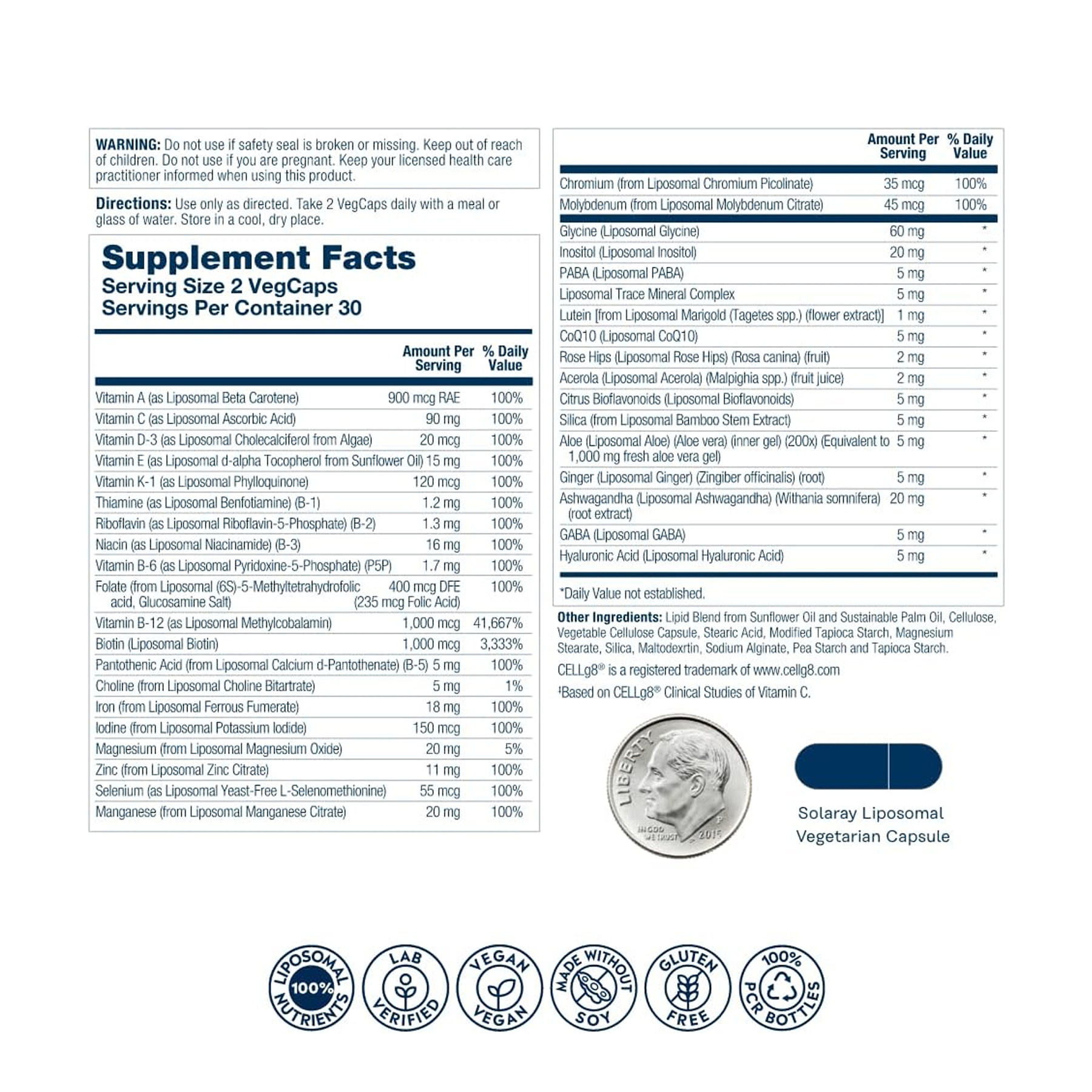 Liposomal Multivitamin Womens - 60 vcaps фото2