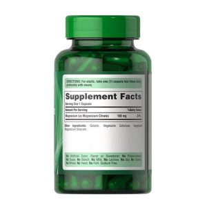 Magnesium Citrate 100mg - 100 caps фото2