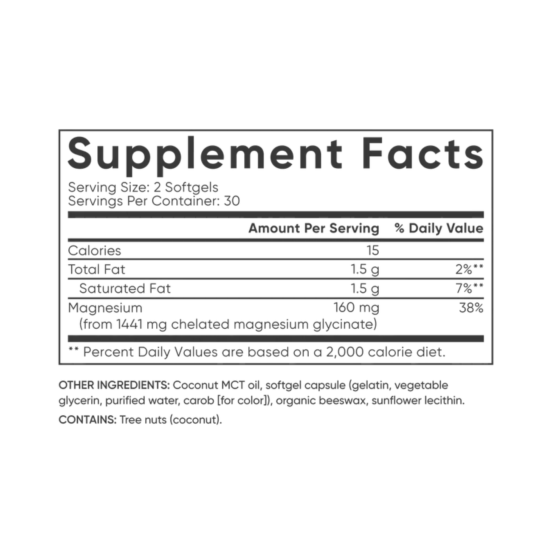 Magnesium Glycinate 160mg - 60 softgels фото2