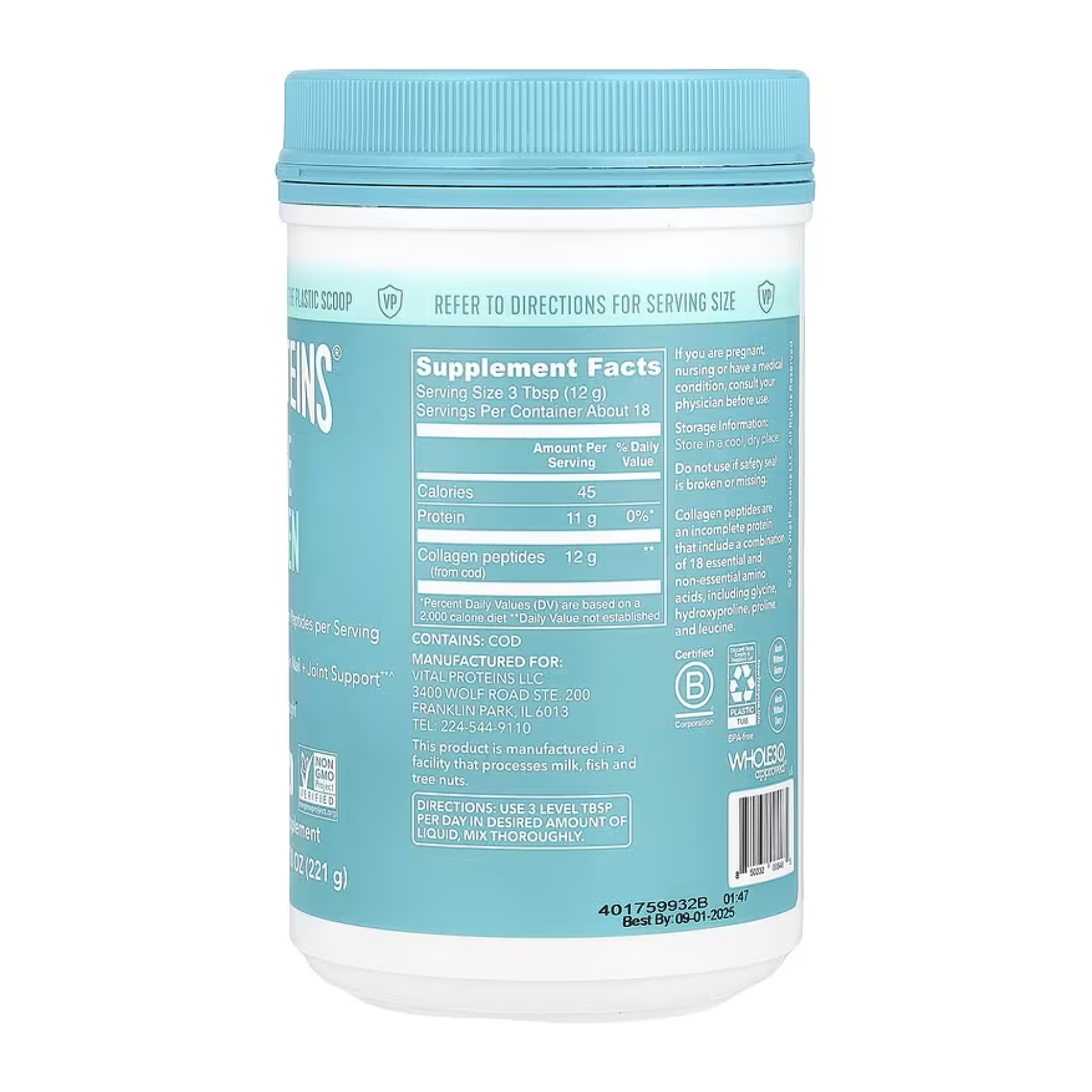 Marine Collagen - 221g Unflavored фото2