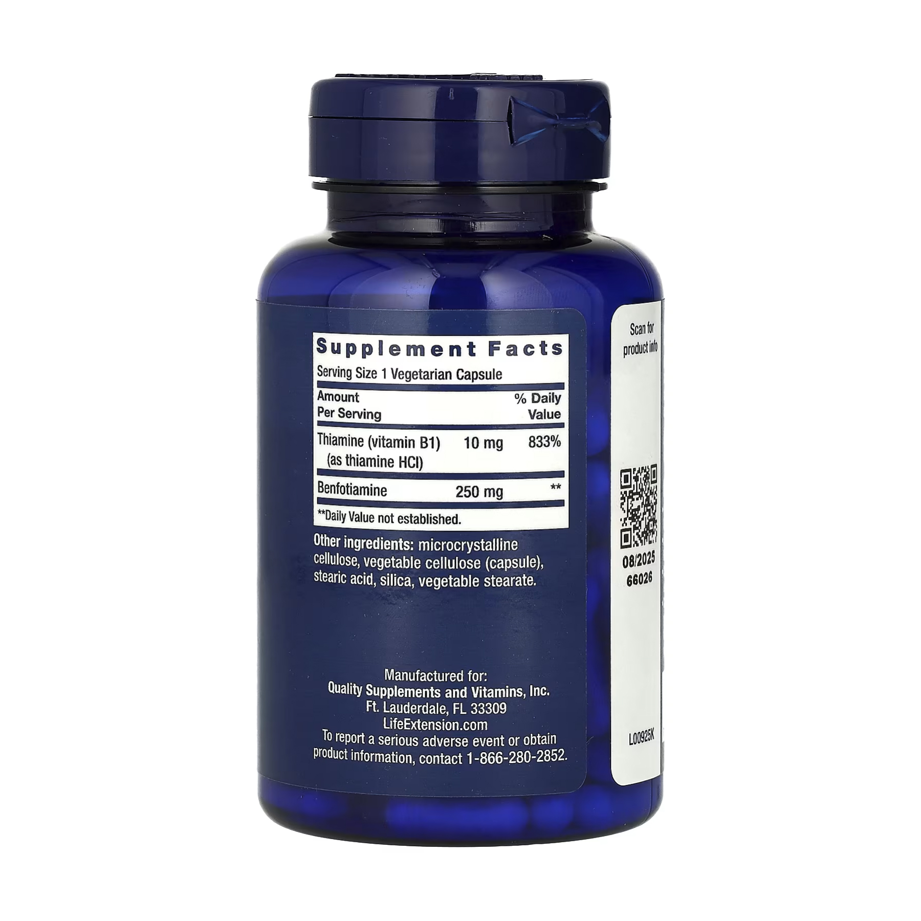 Mega Benfotiamine 250 mg - 120 vcaps фото2