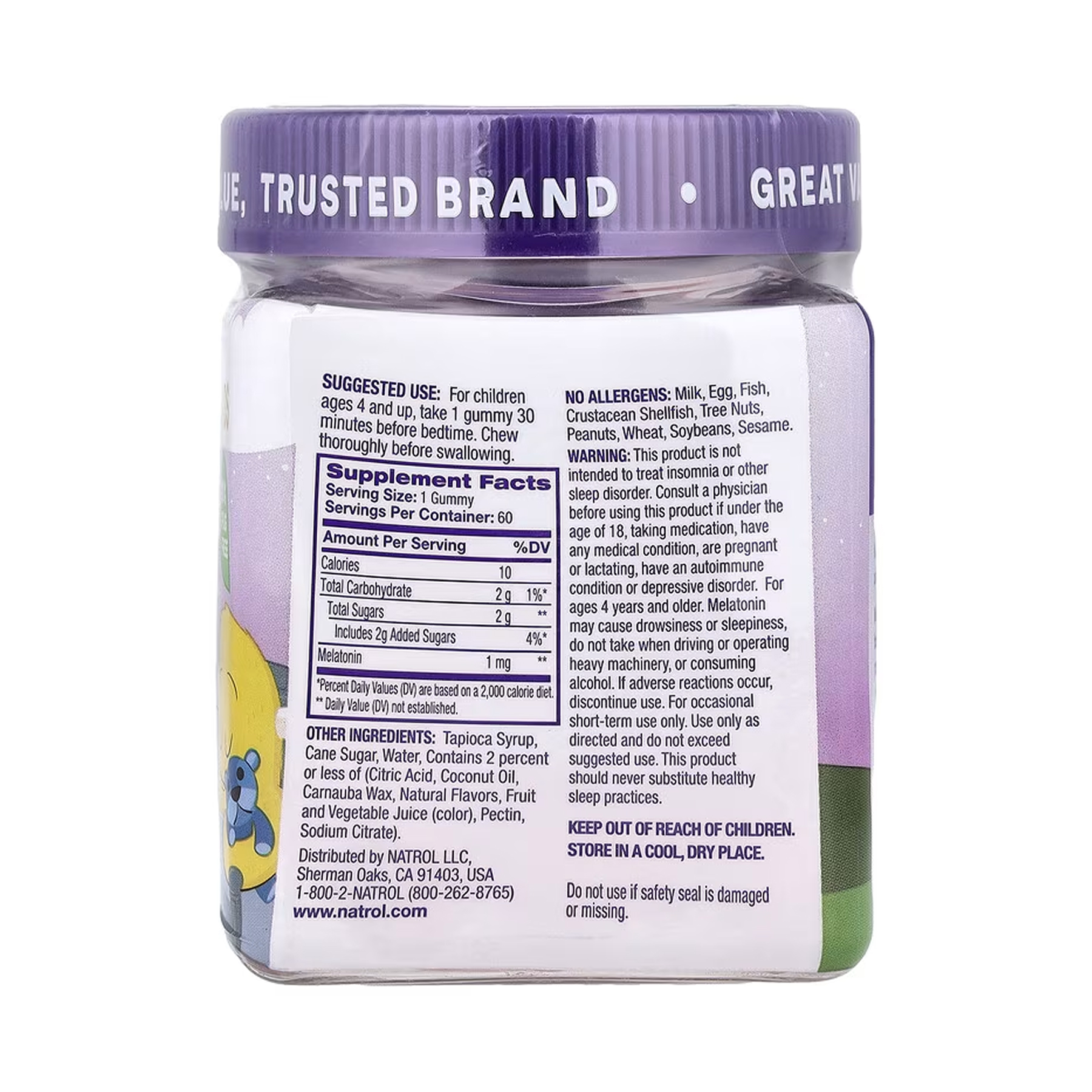 Kids Melatonin 1mg - 60 gummies фото2