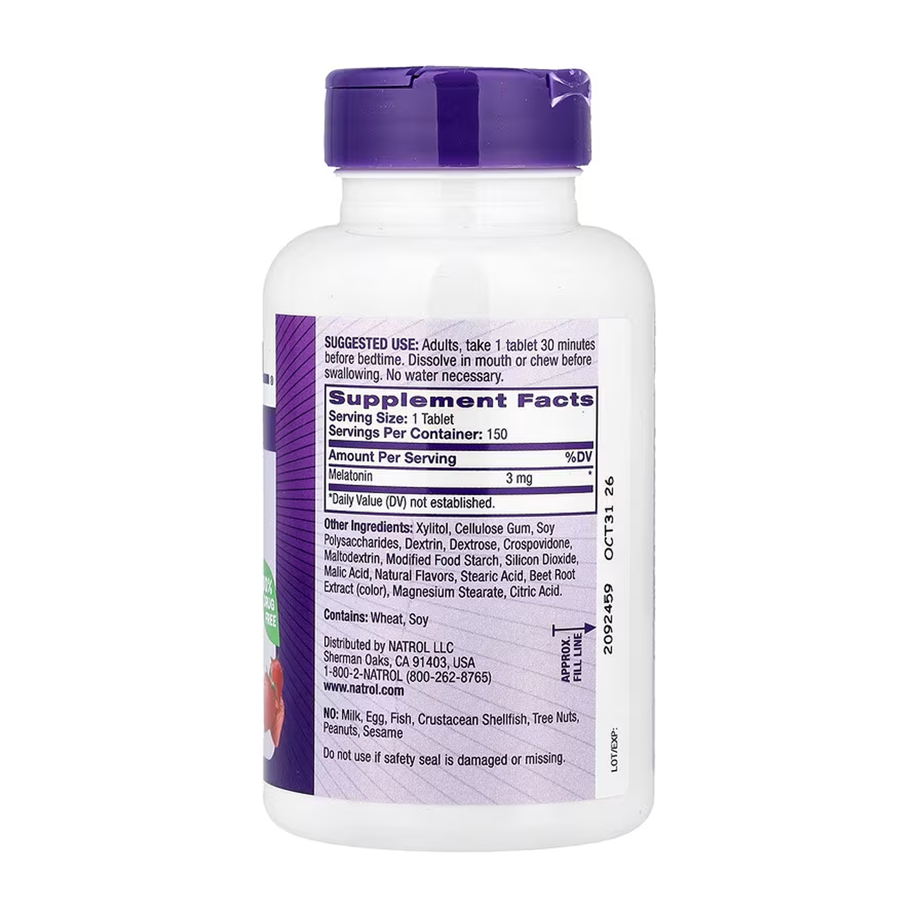 Melatonin 3mg - 150 tabs фото2