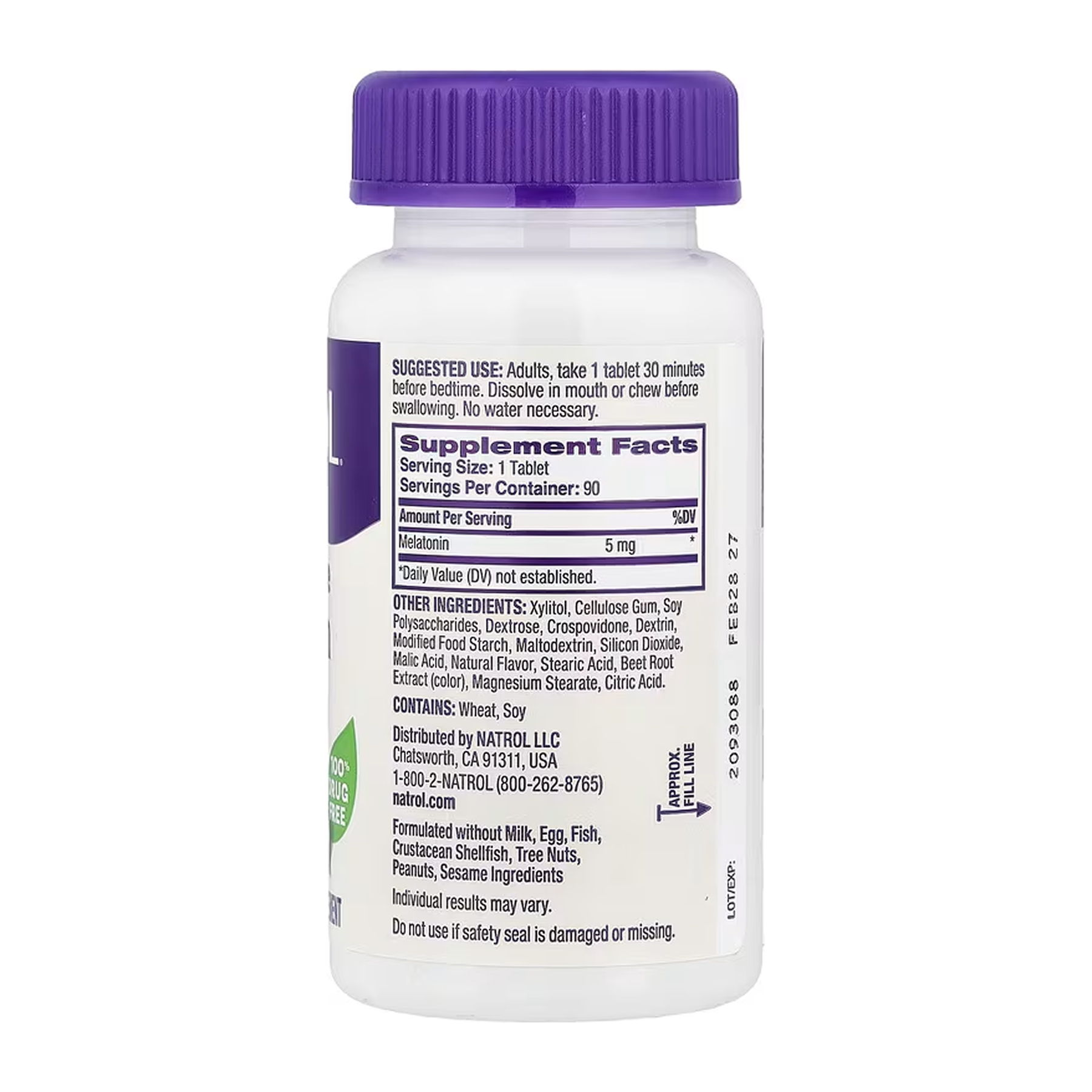 Melatonin 5mg - 90 tabs фото2