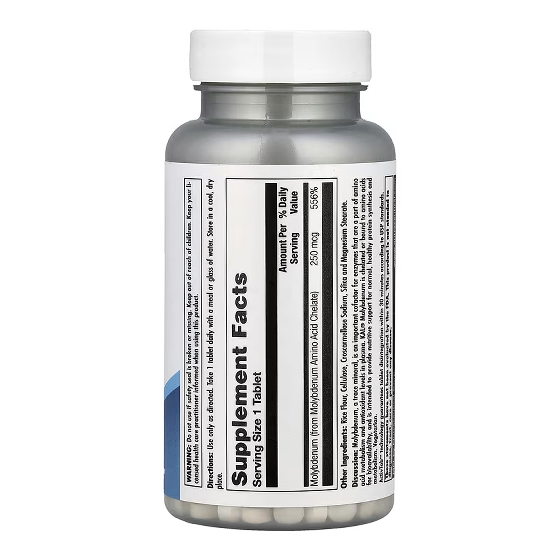 Molybdenum Amino Acid Chelate 250 mcg - 100 tabs фото2