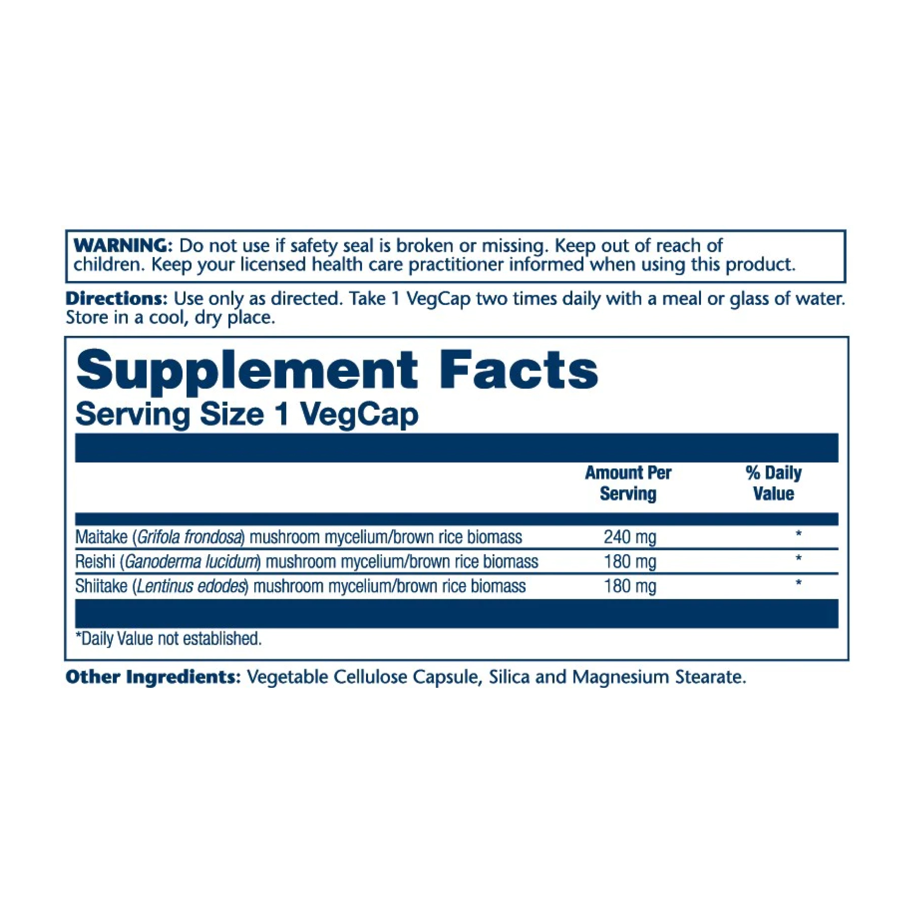 Mushroom Immune Complex 600mg - 100 vcaps фото2