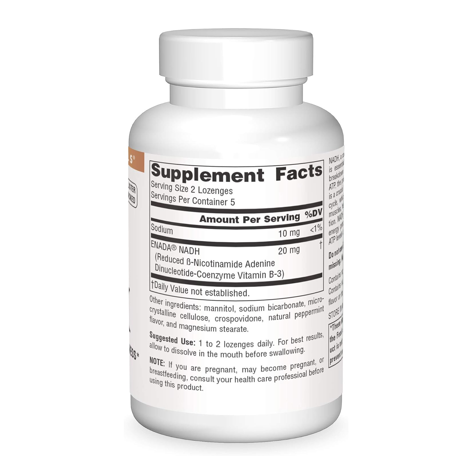 NADH 10mg Peppermint - 10 lozenges фото2