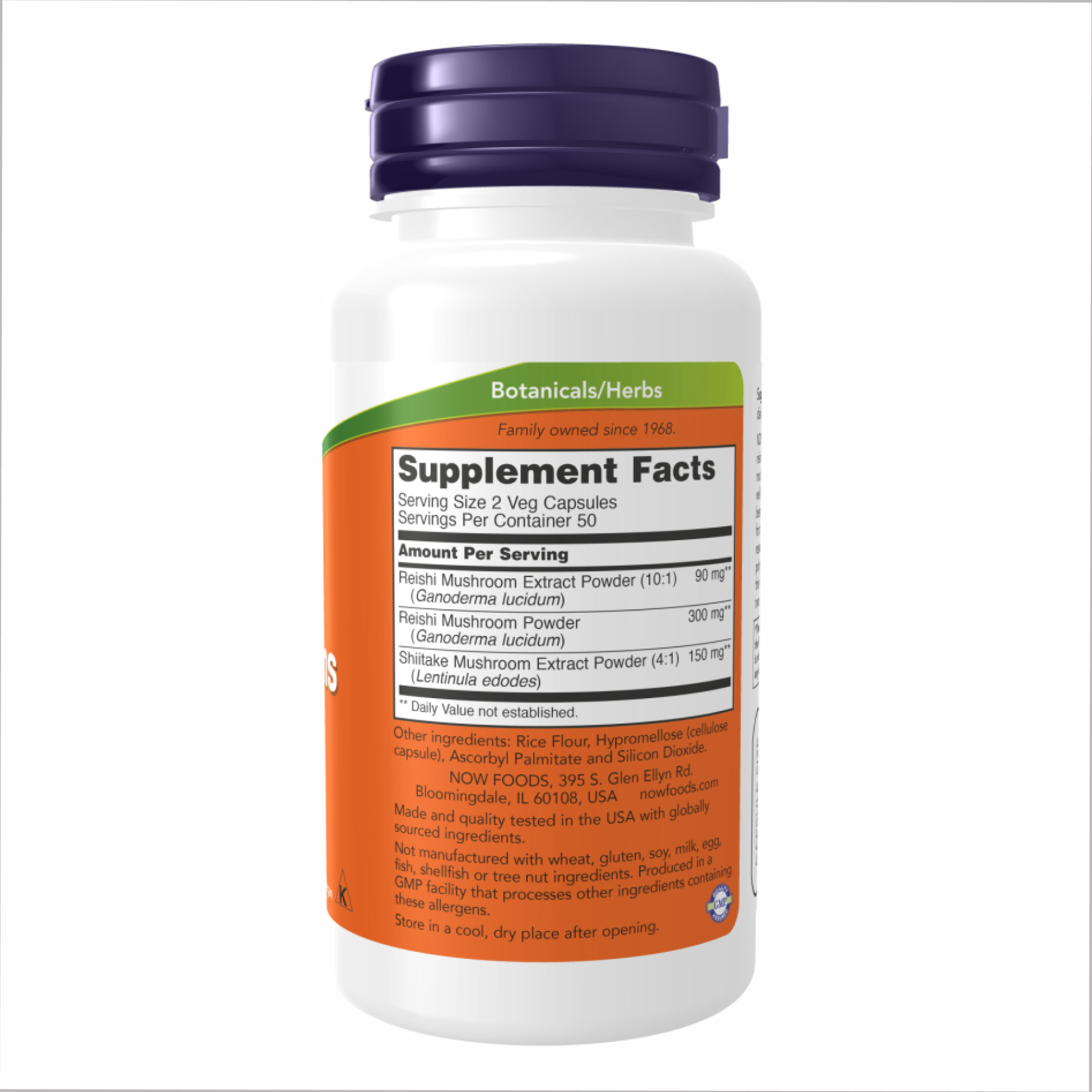 Rei-Shi Mushrooms 270 mg - 100 vcaps фото2