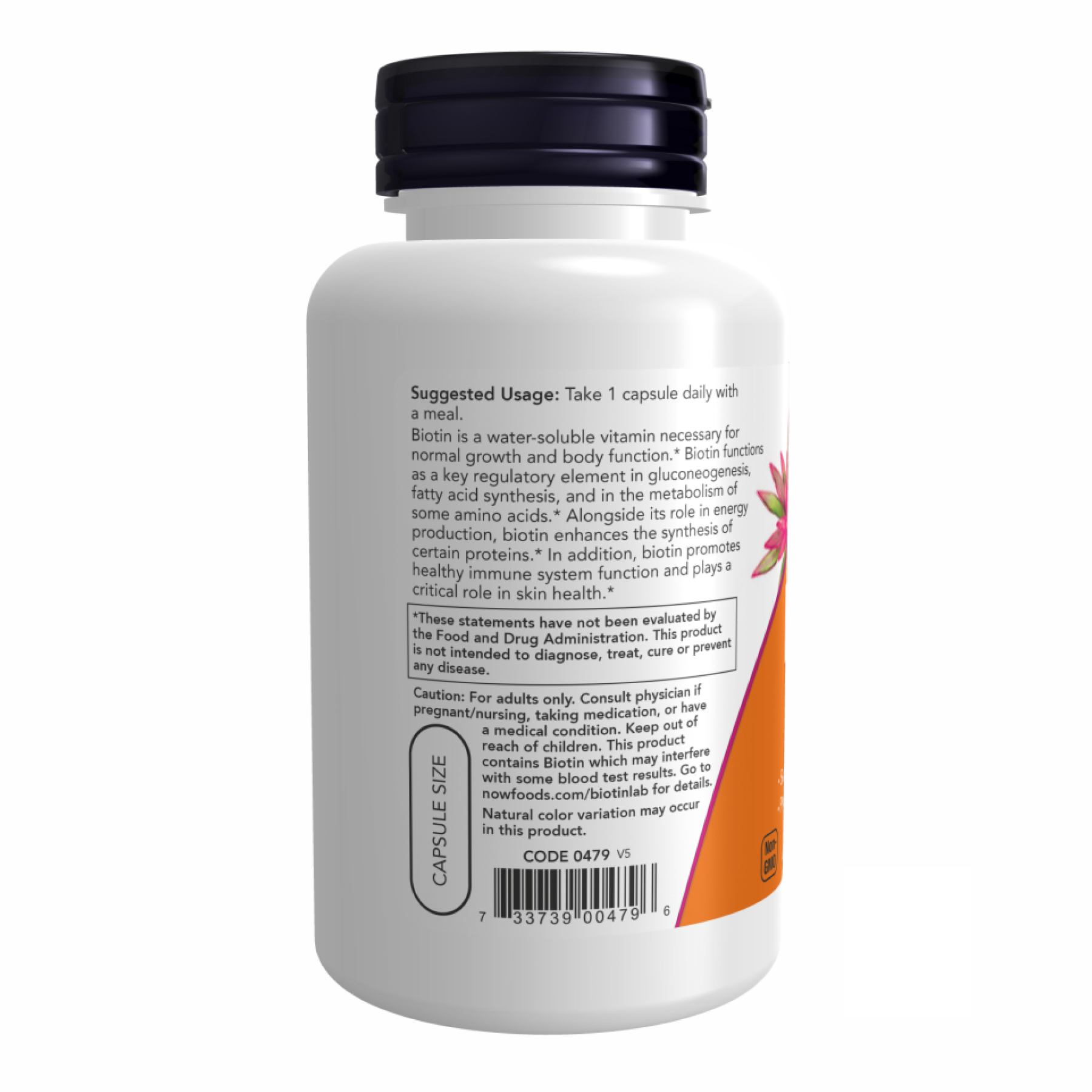 BIOTIN 10mg (10,000mcg) - 120 vcaps фото3