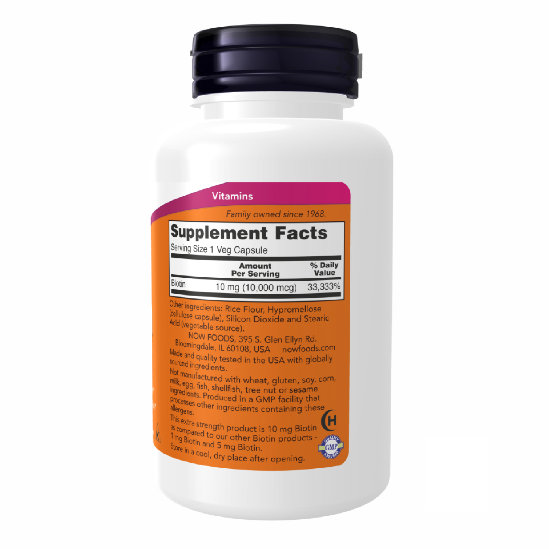 BIOTIN 10mg (10,000mcg) - 120 vcaps фото2