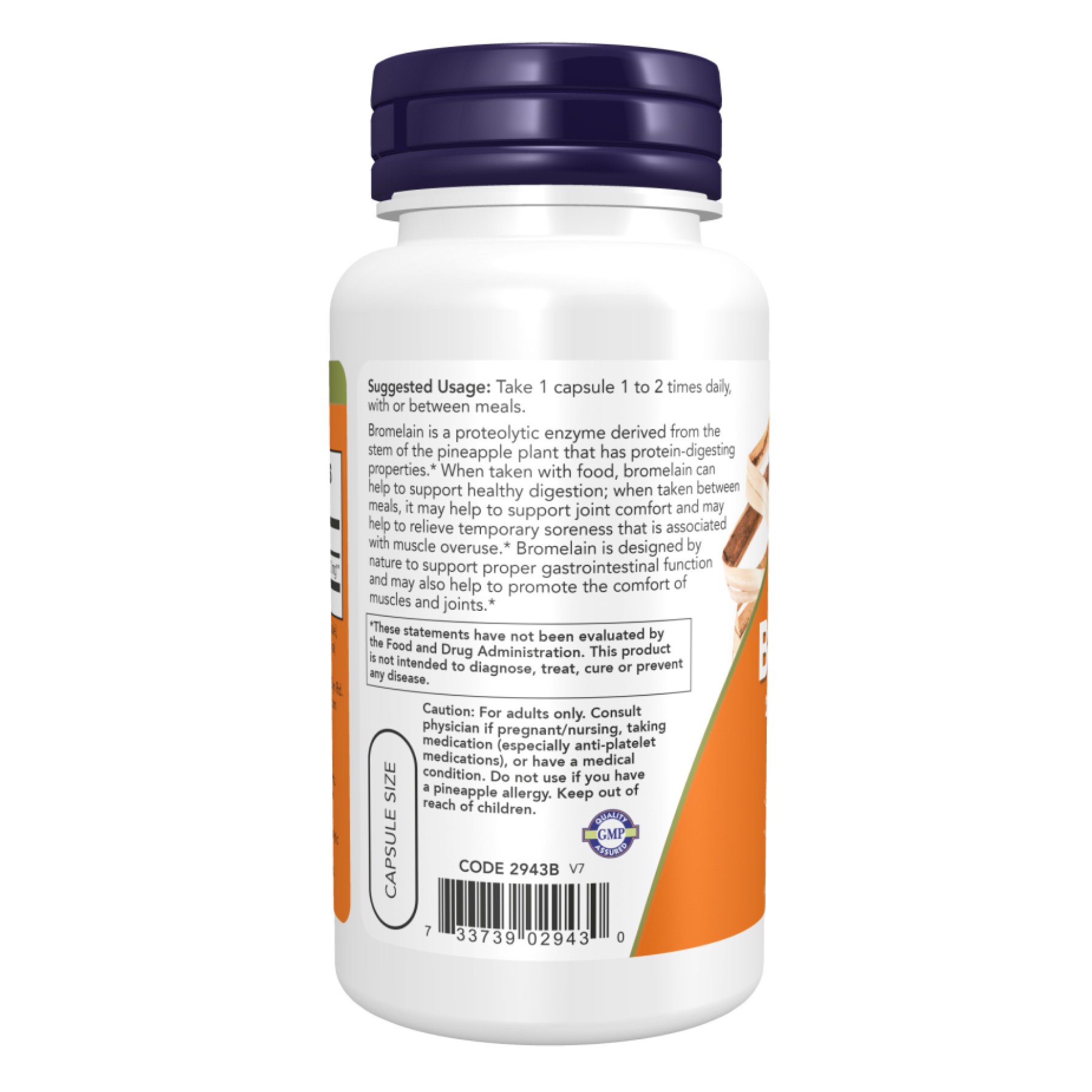 Bromelain 500mg - 120 vcaps фото3