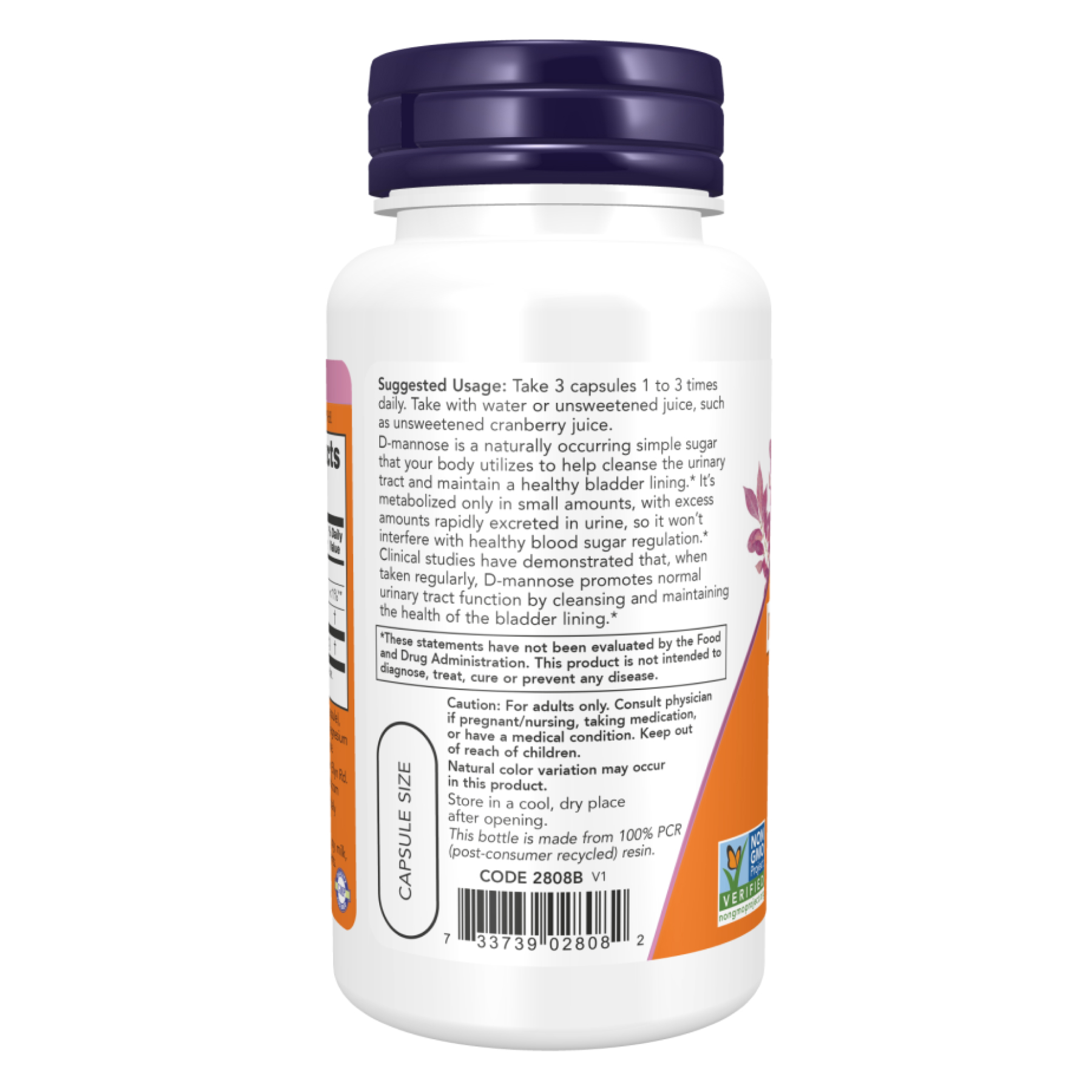 D-Mannose 500mg - 240 vcaps фото3