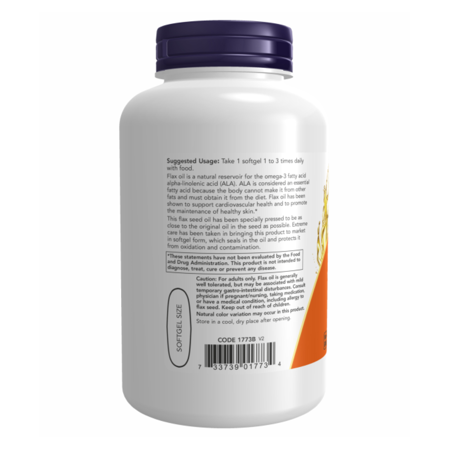 Flax Oil Org 1000mg - 120 vgels фото3