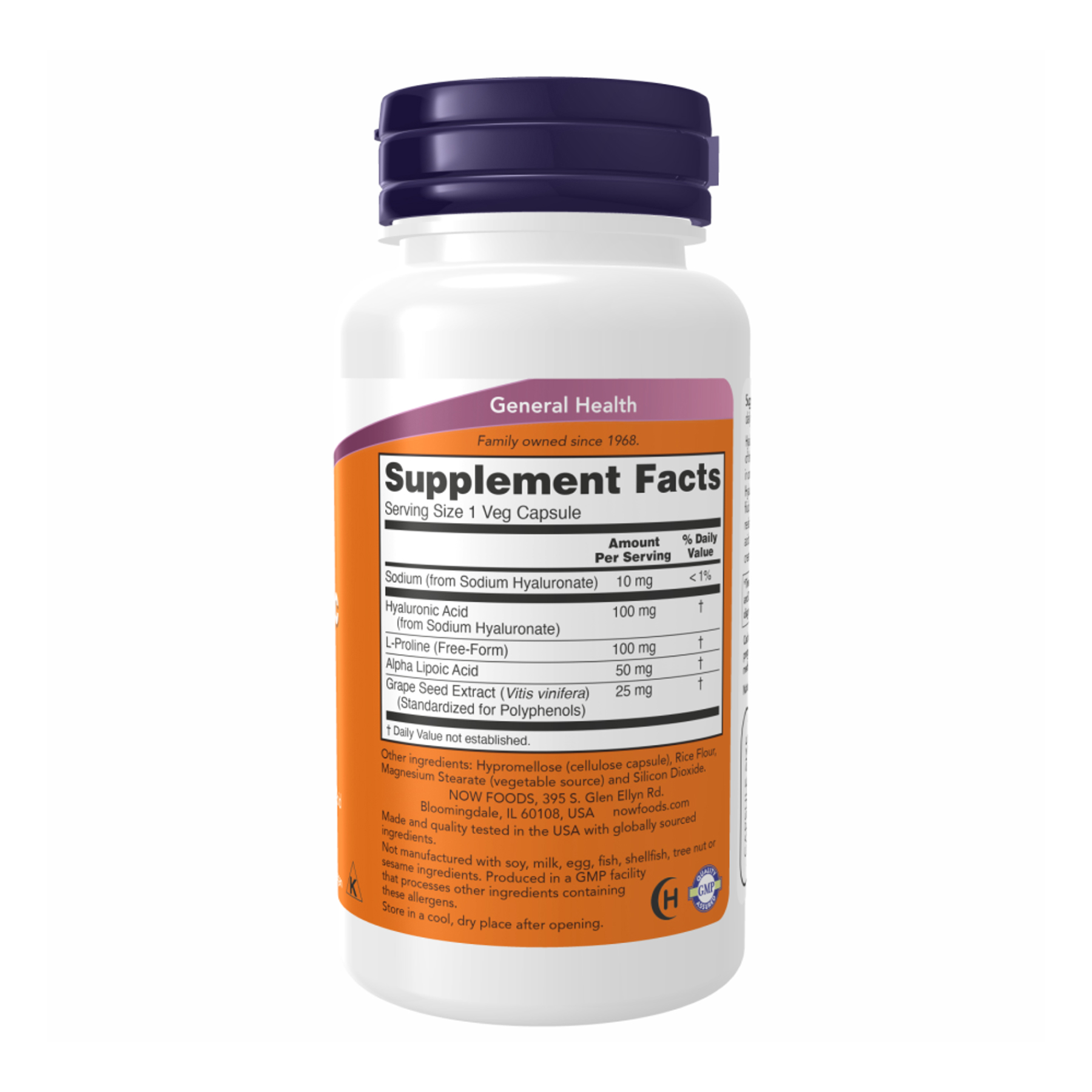 Hyaluronic Acid 100mg 2X Plus - 60 vcaps фото2