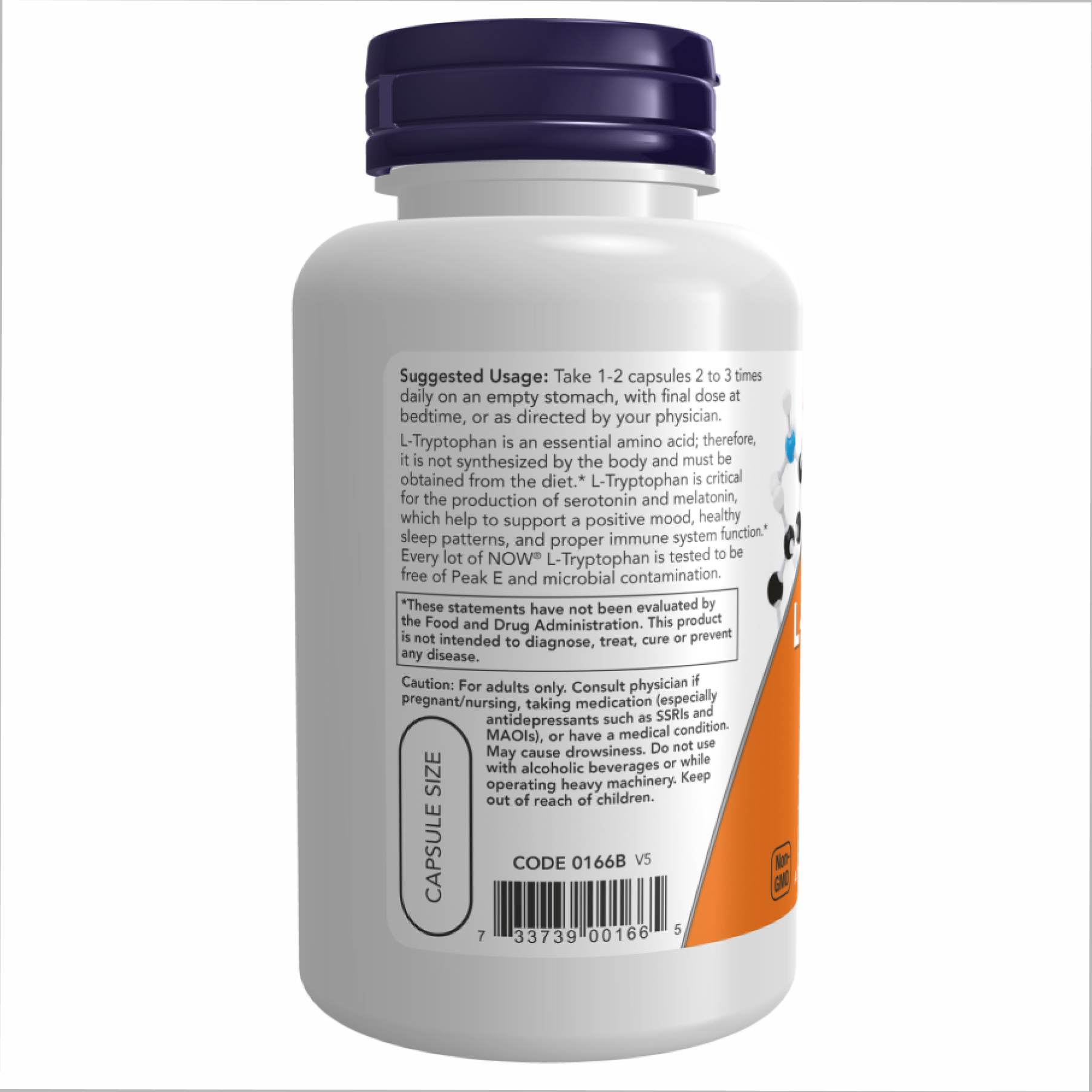 L-Tryptophan 500mg - 120 vcaps фото3
