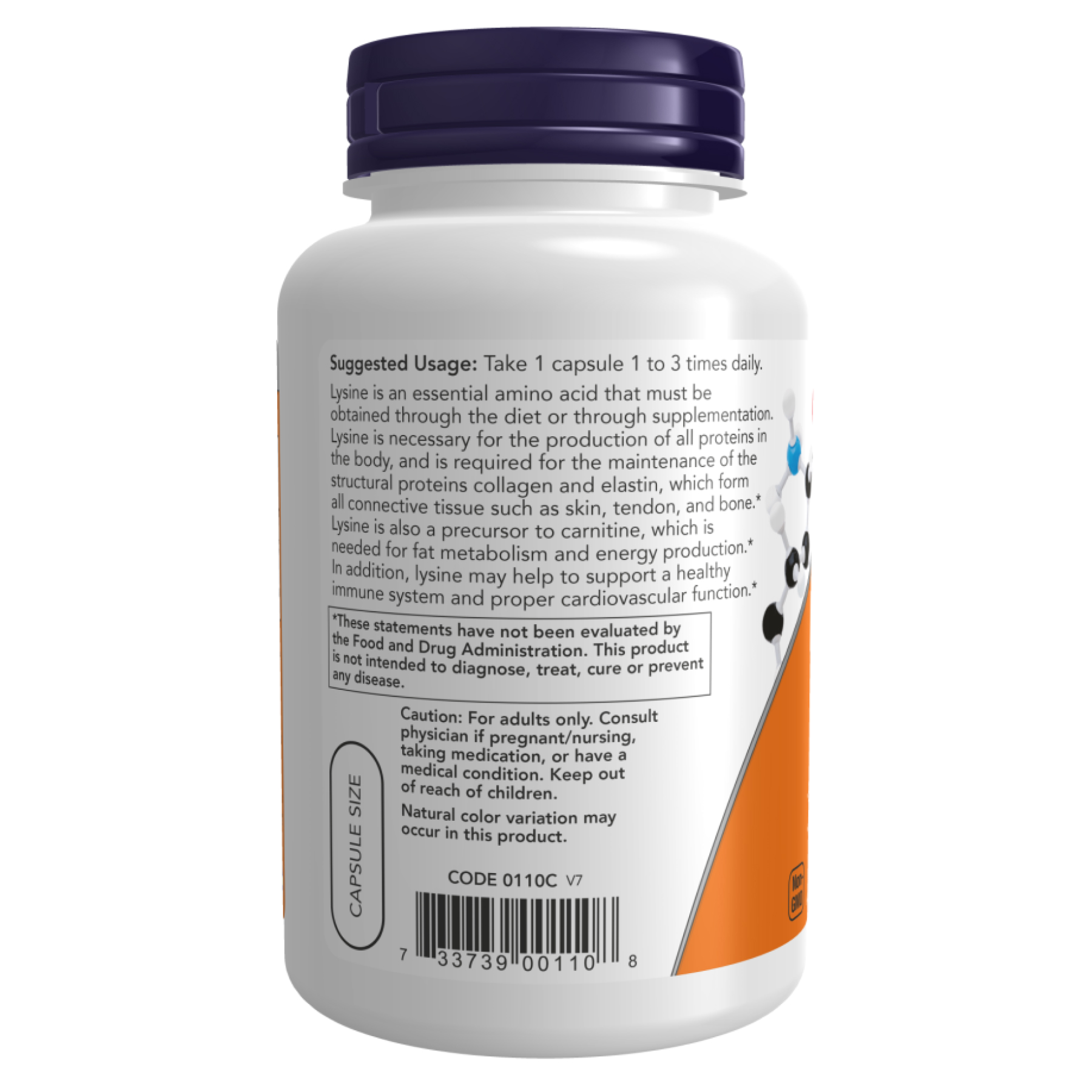 Lysine 500mg - 250 vcaps фото3