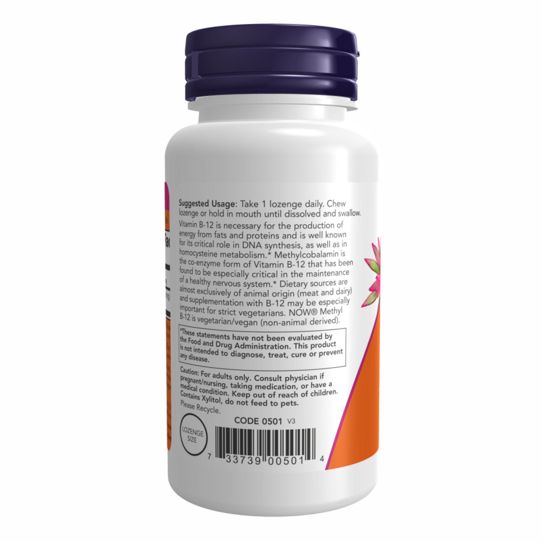 Methyl B-12 10000mcg - 60 lozenges фото3