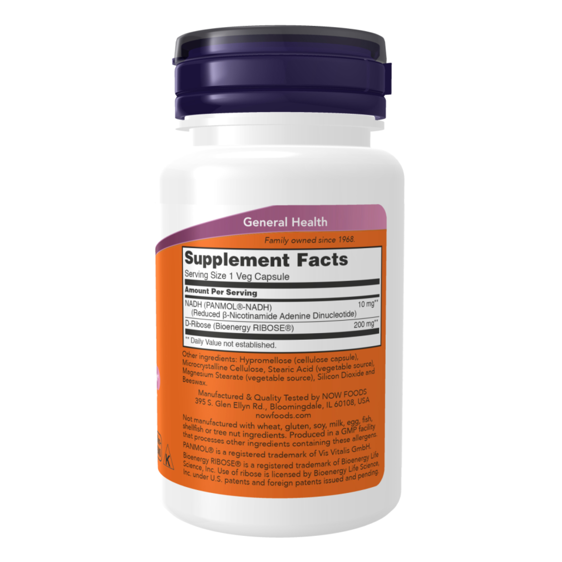 NADH 10mg With 200mg Ribose - 60 vcaps фото2